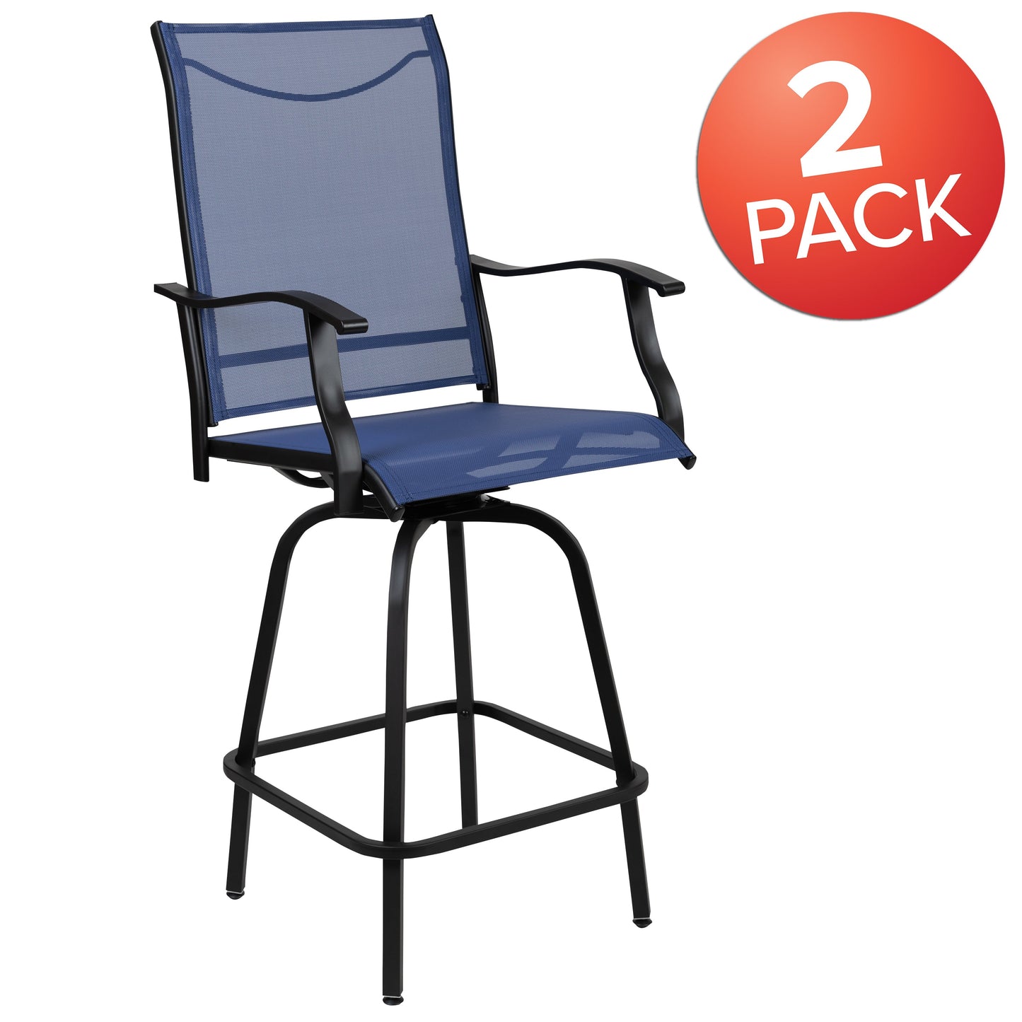 2PK Navy Swivel Patio Stool 2-ET-SWVLPTO-30-NV-GG