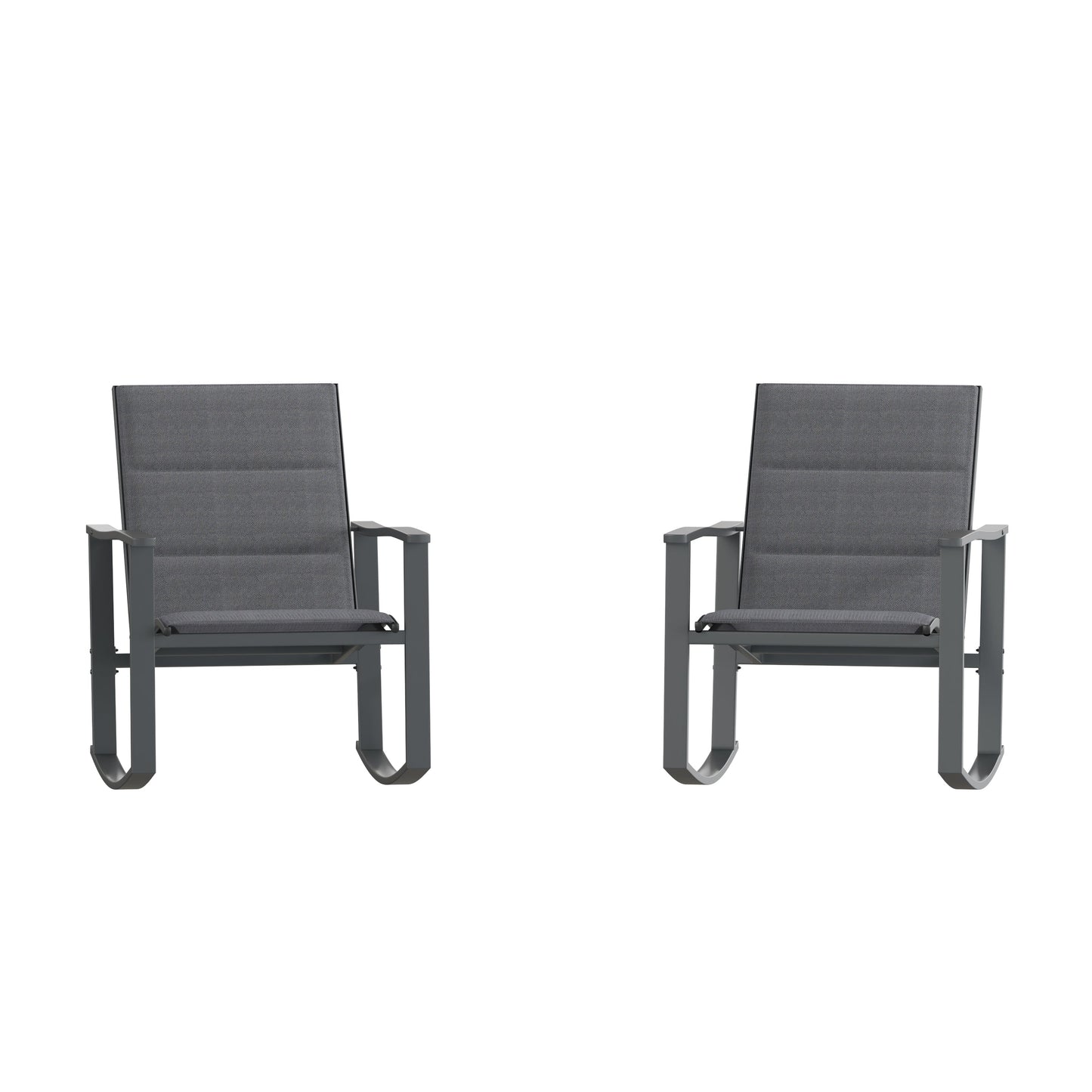 2PK Black Textilene Rockers 2-FV-FSC-2315N-BLK-GG