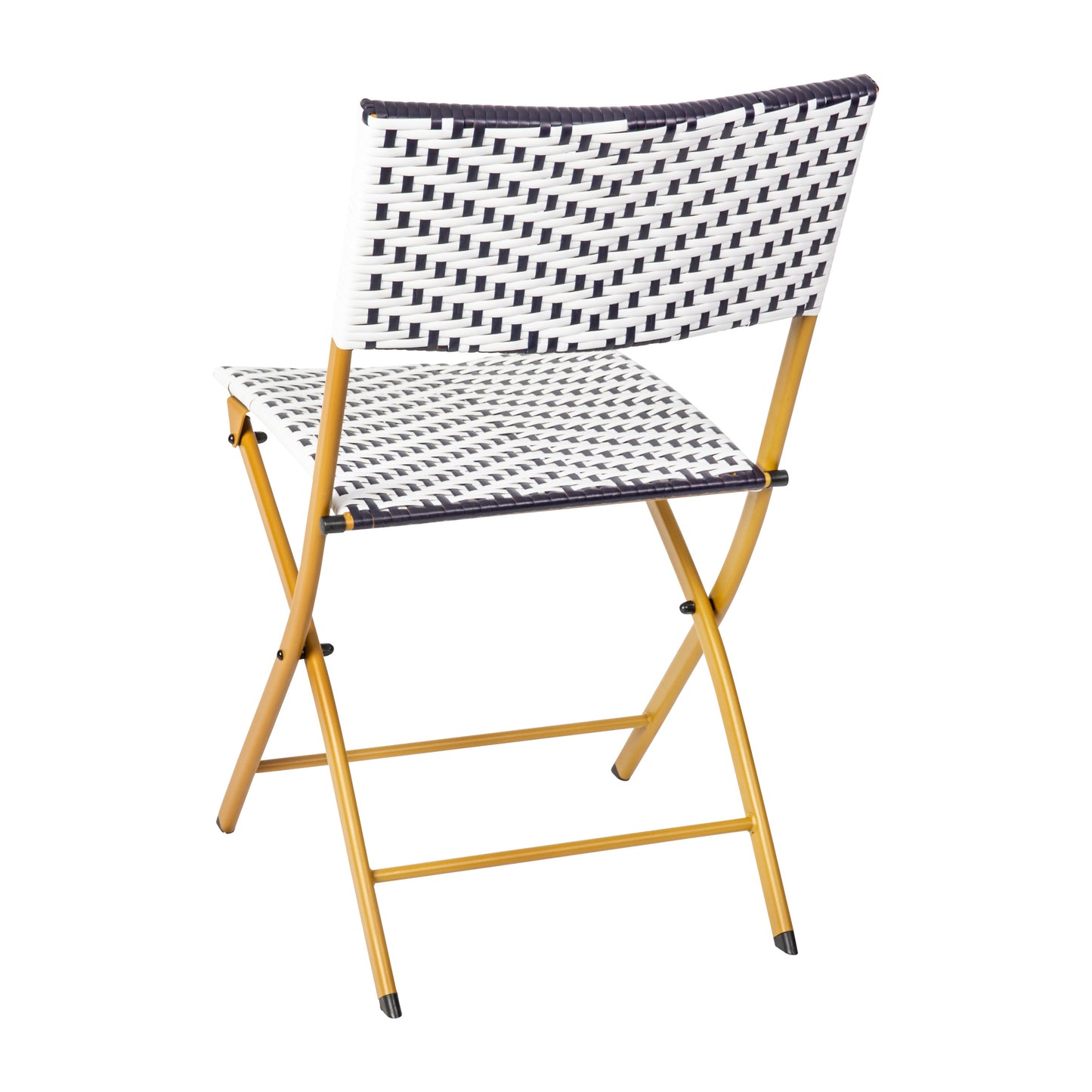 2PK Navy/White Folding Chairs 2-FV-FWA086-NVY-WHT-GG