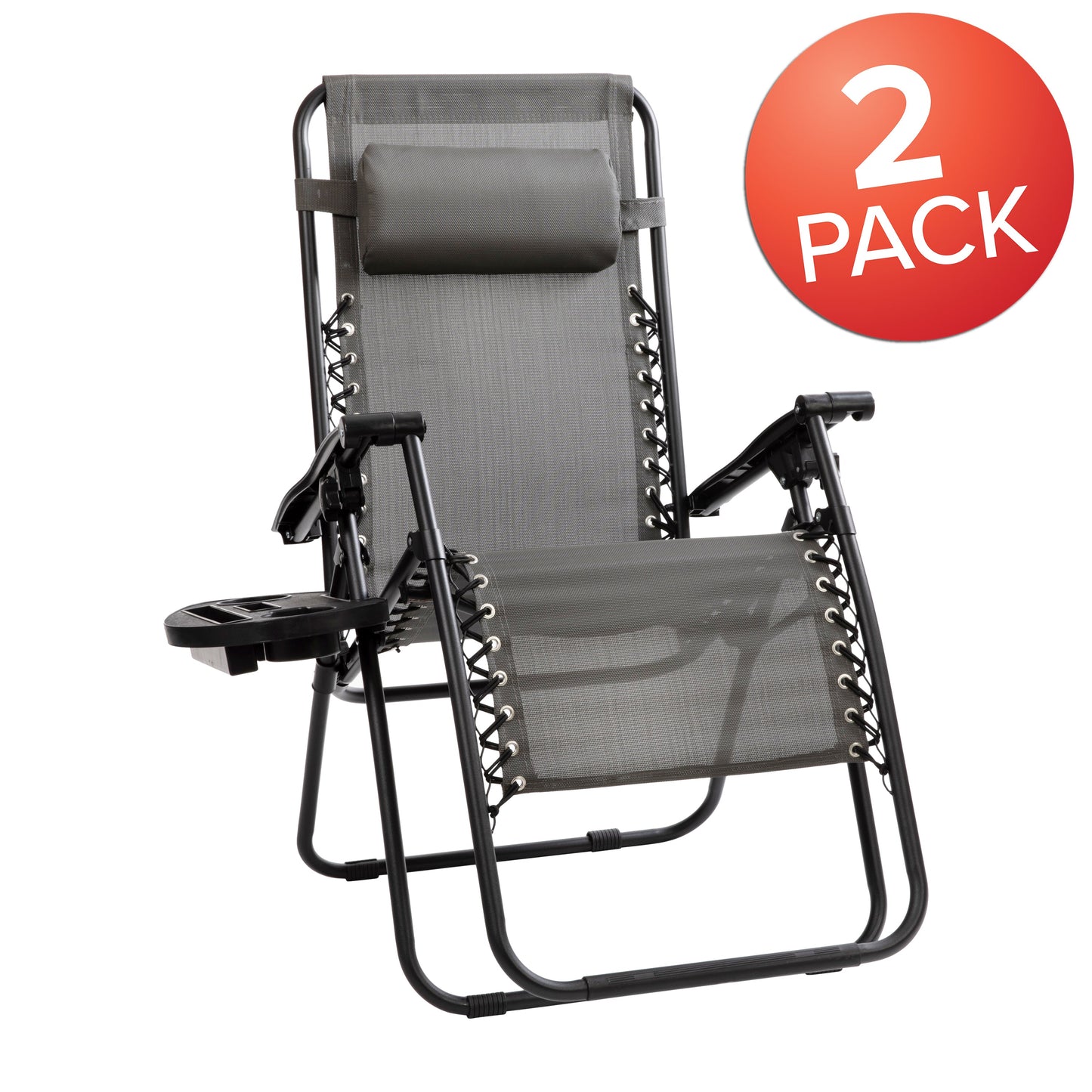 Gray Zero Gravity Lounge Chair 2-GM-103122SS-GR-GG