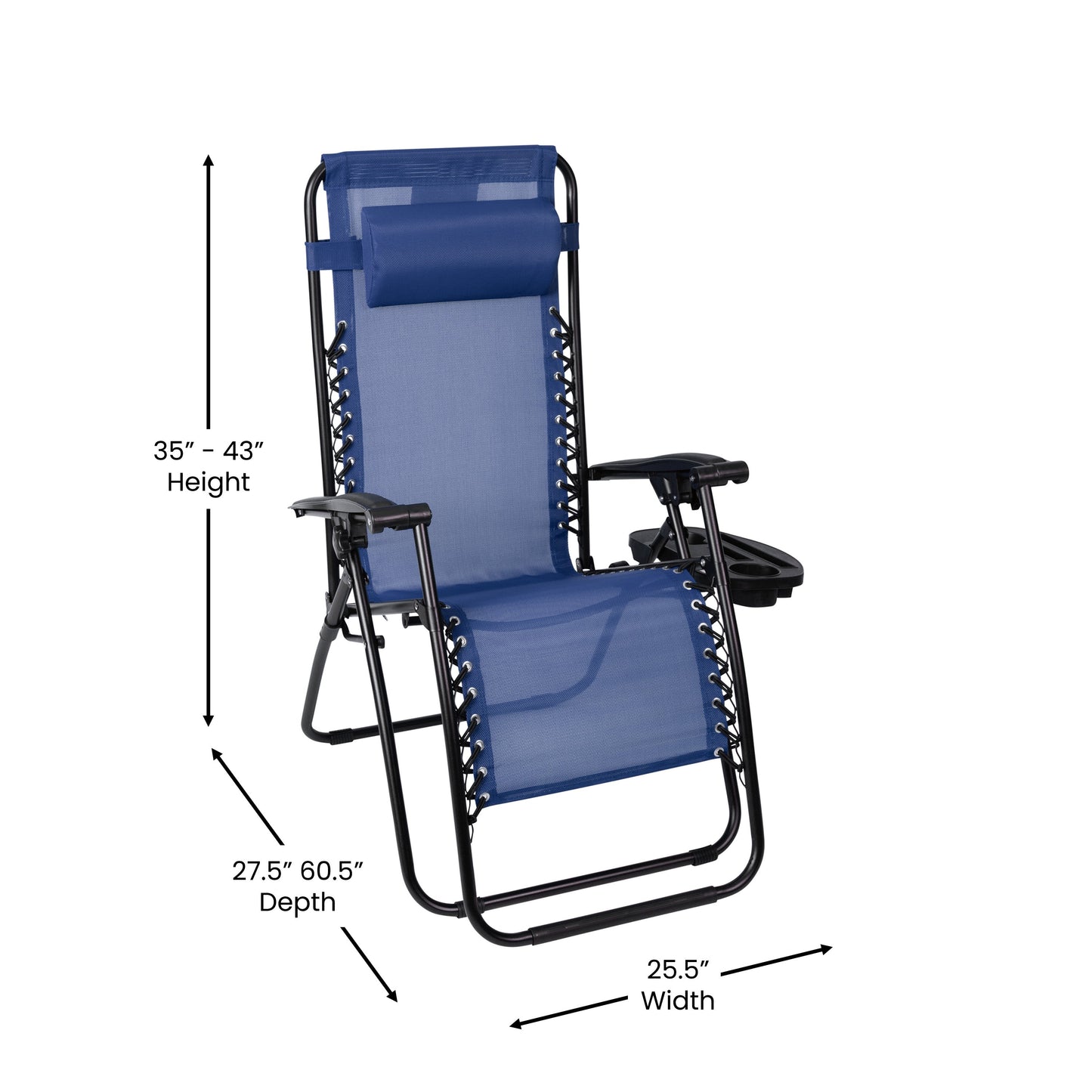 Zero Gravity Lounge Chair 2-GM-103122SS-NV-GG