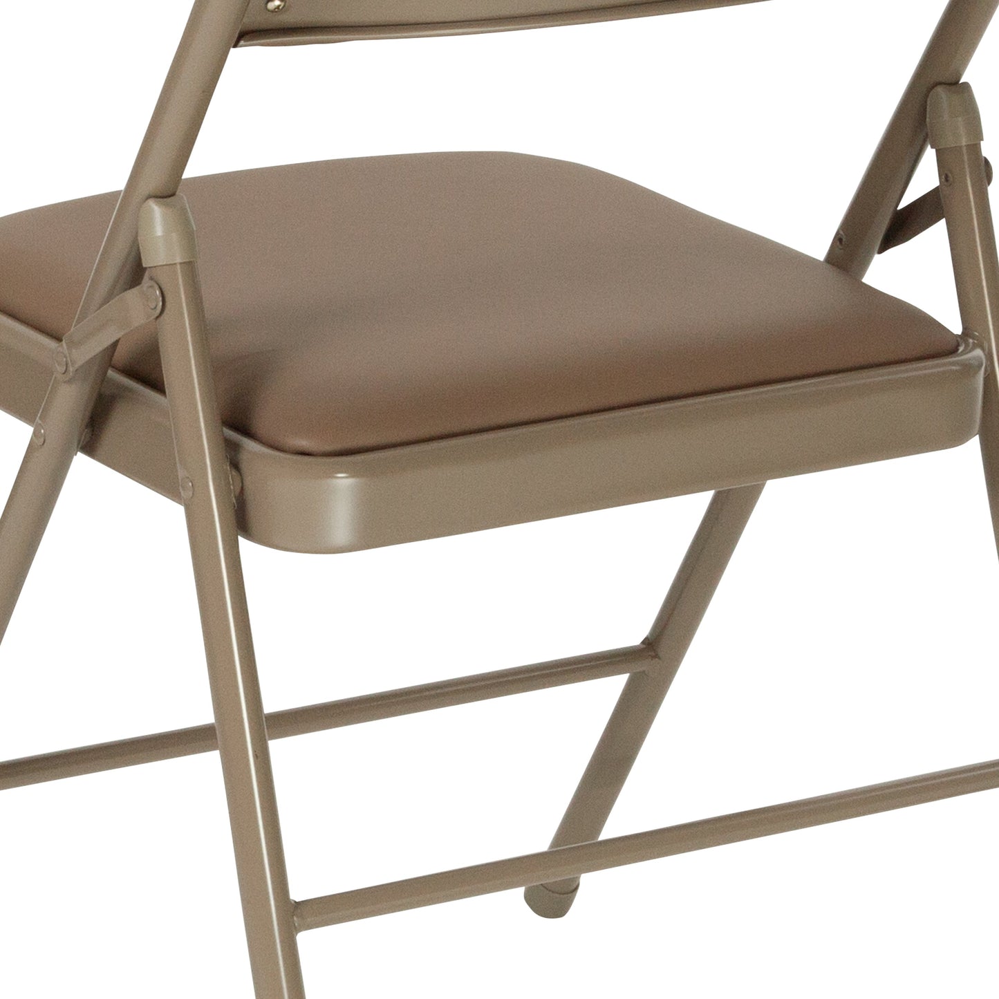 Beige Vinyl Folding Chair 2-HA-F003D-BGE-GG