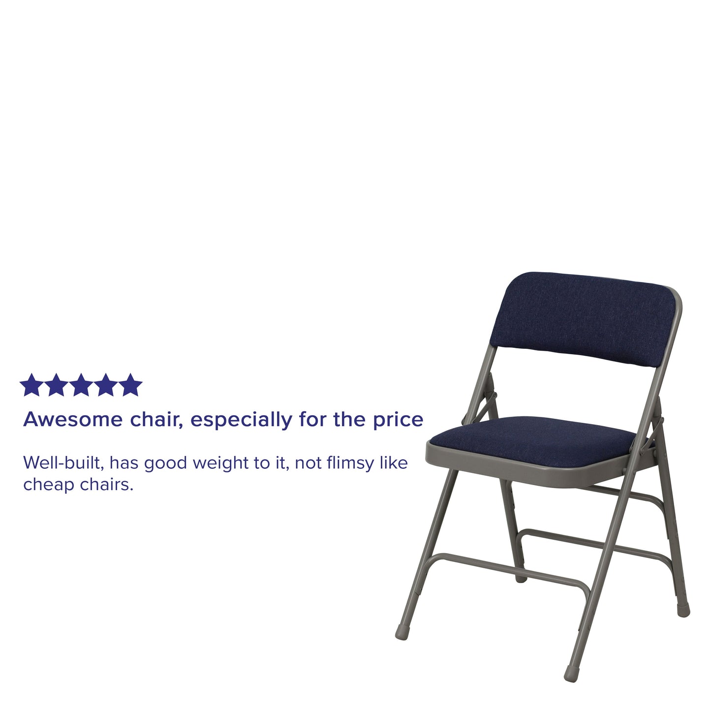 Navy Fabric Folding Chair 2-HA-MC309AF-NVY-GG