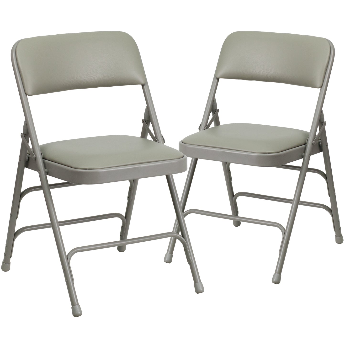 Gray Vinyl Folding Chair 2-HA-MC309AV-GY-GG