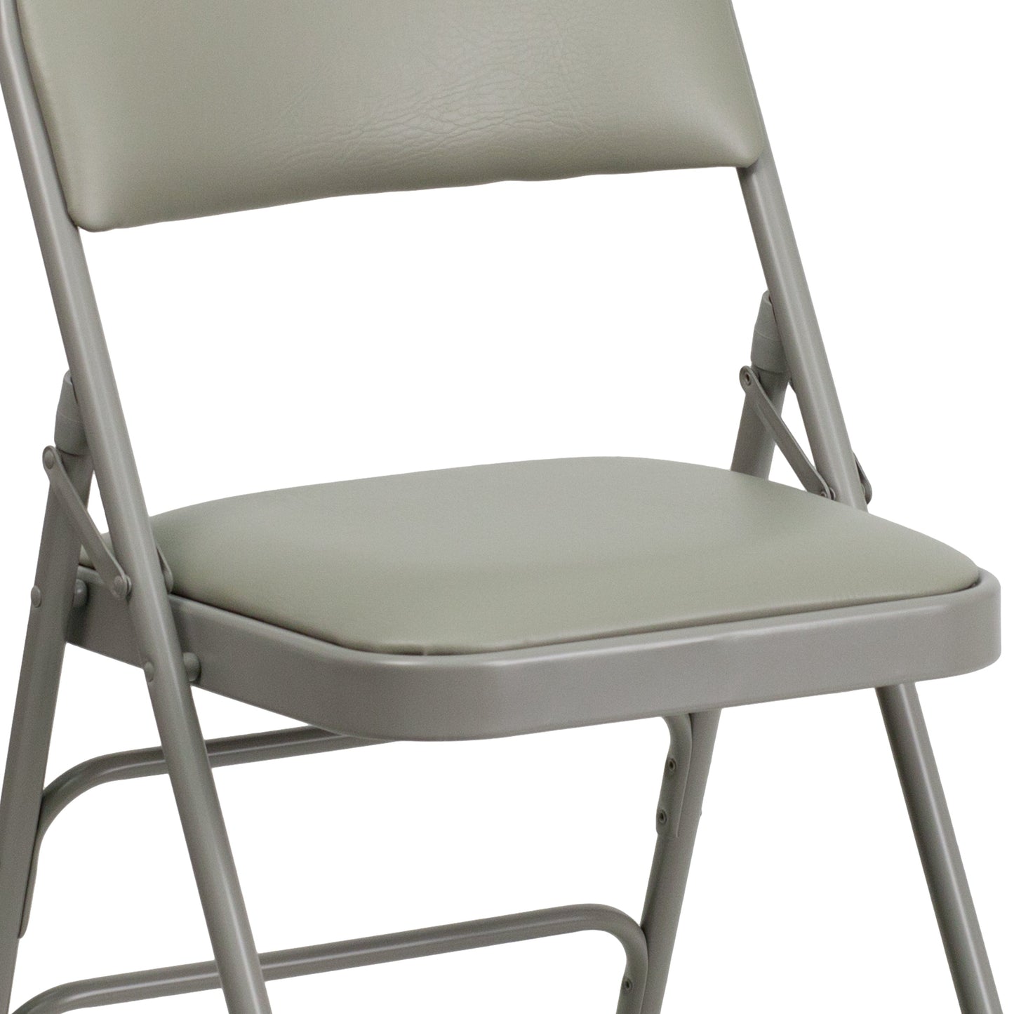 Gray Vinyl Folding Chair 2-HA-MC309AV-GY-GG