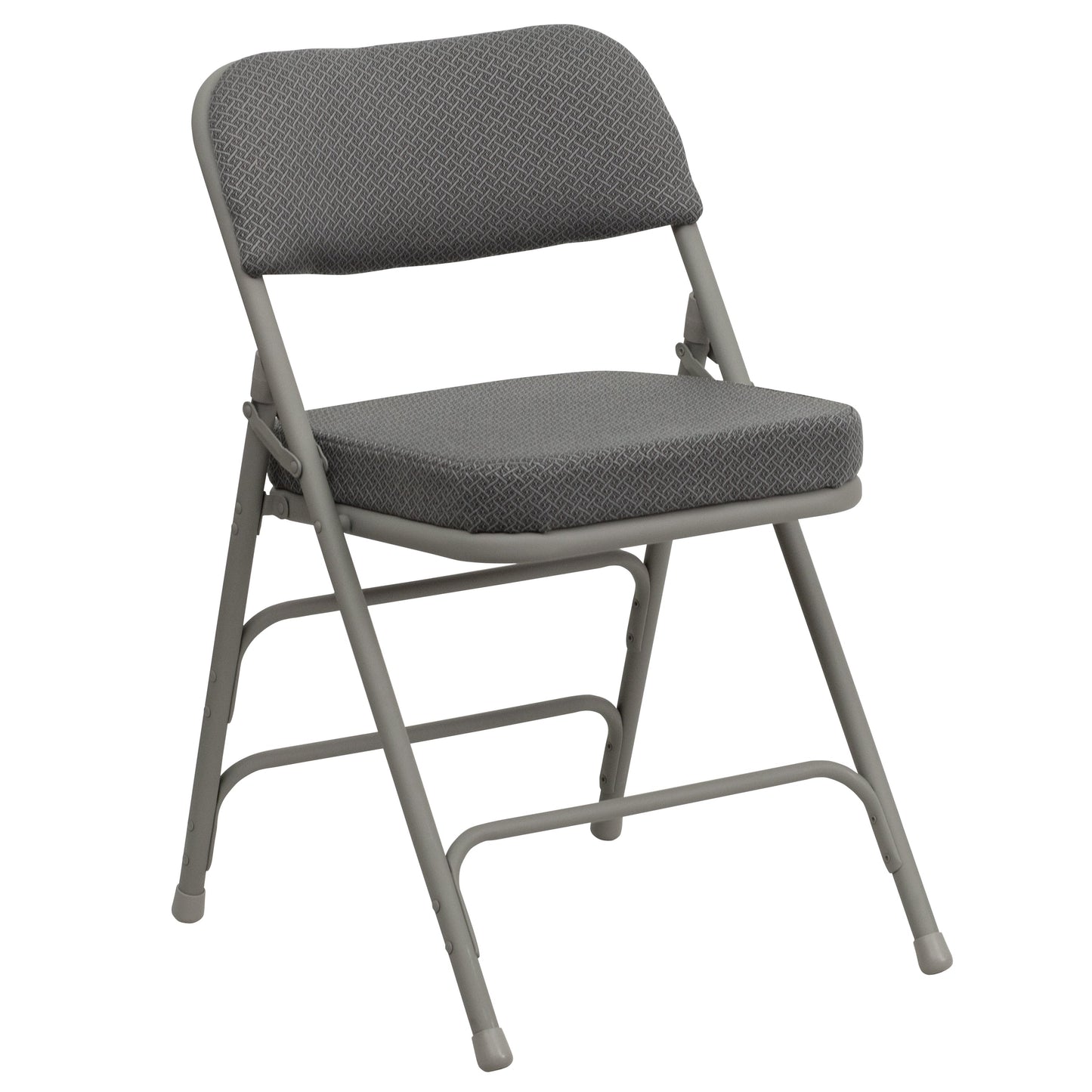 Gray Fabric Folding Chair 2-HA-MC320AF-GRY-GG