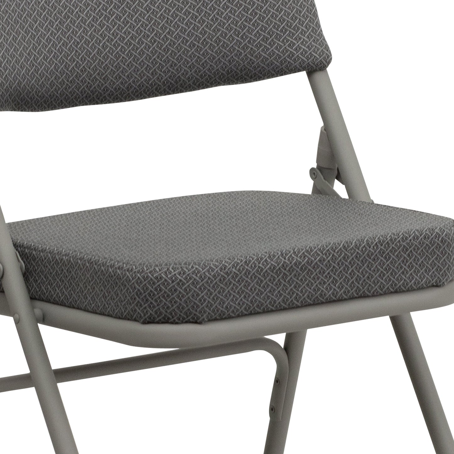 Gray Fabric Folding Chair 2-HA-MC320AF-GRY-GG