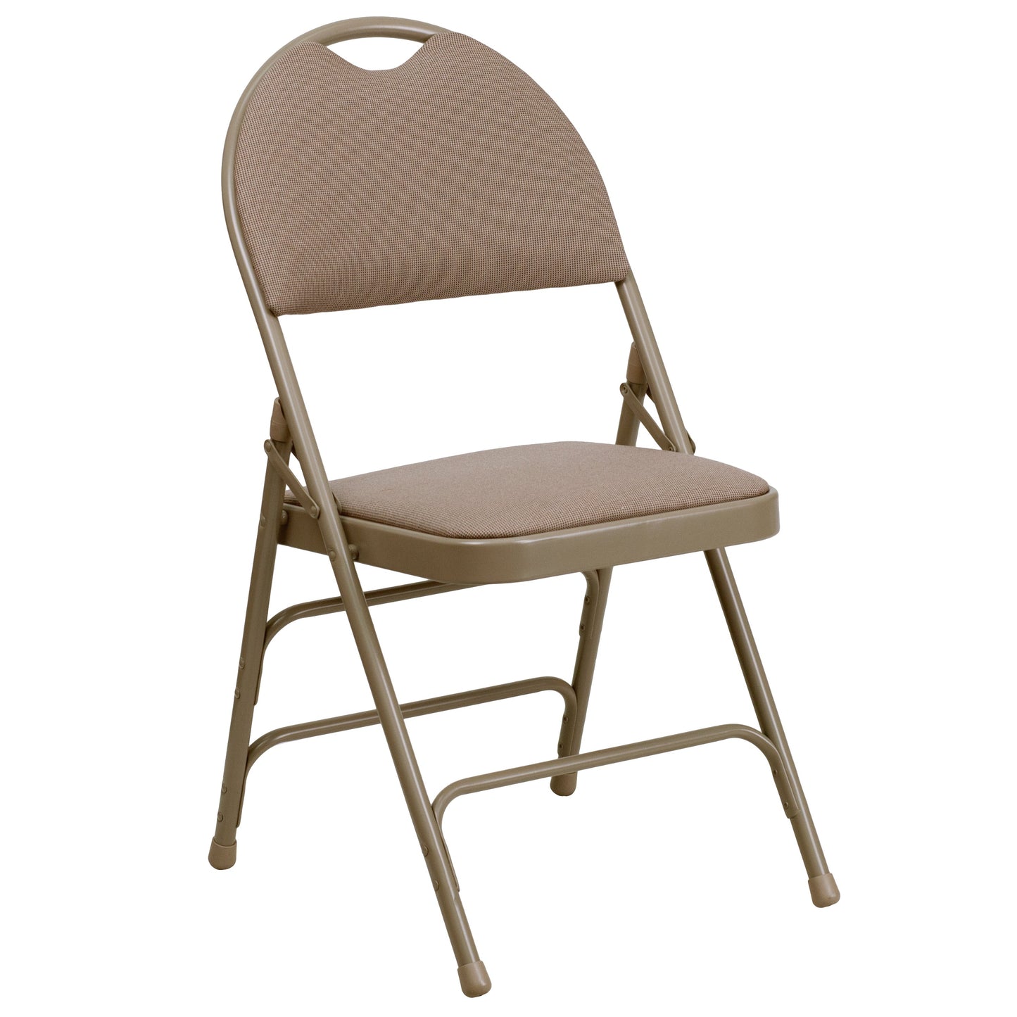 Beige Fabric Folding Chair 2-HA-MC705AF-3-BGE-GG