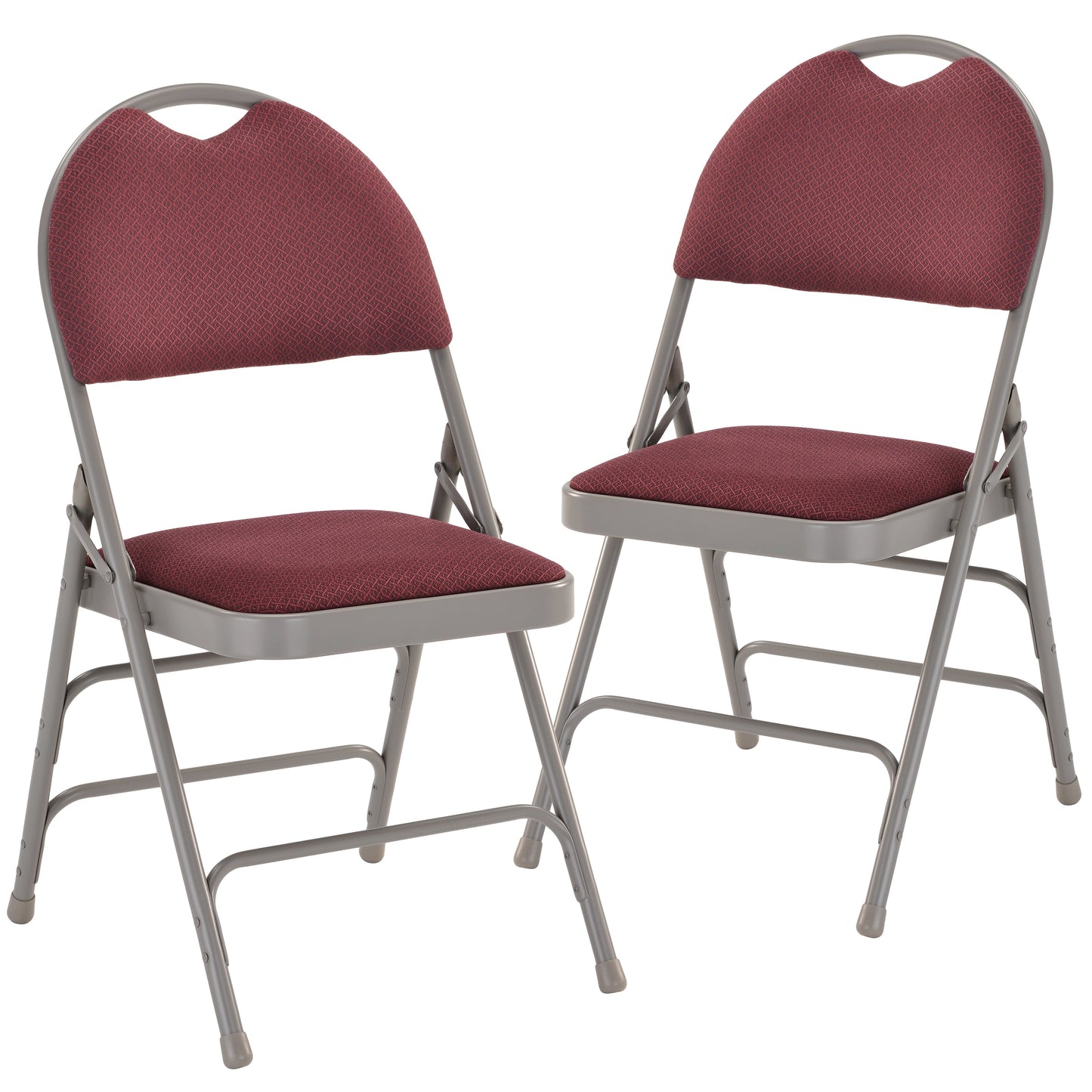 Burgundy Fabric Folding Chair 2-HA-MC705AF-3-BY-GG