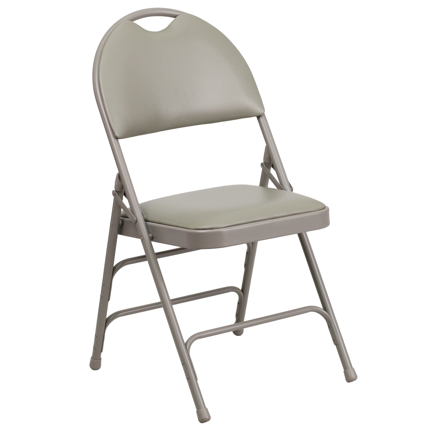 Gray Vinyl Folding Chair 2-HA-MC705AV-3-GY-GG