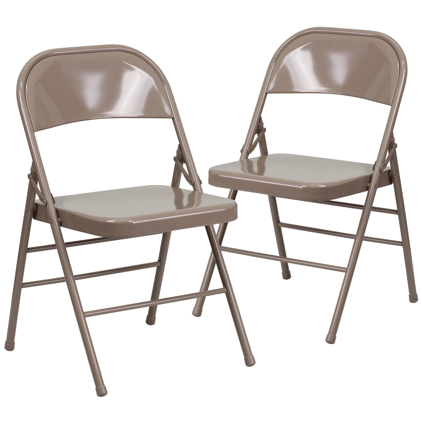 Beige Metal Folding Chair 2-HF3-MC-309AS-BGE-GG