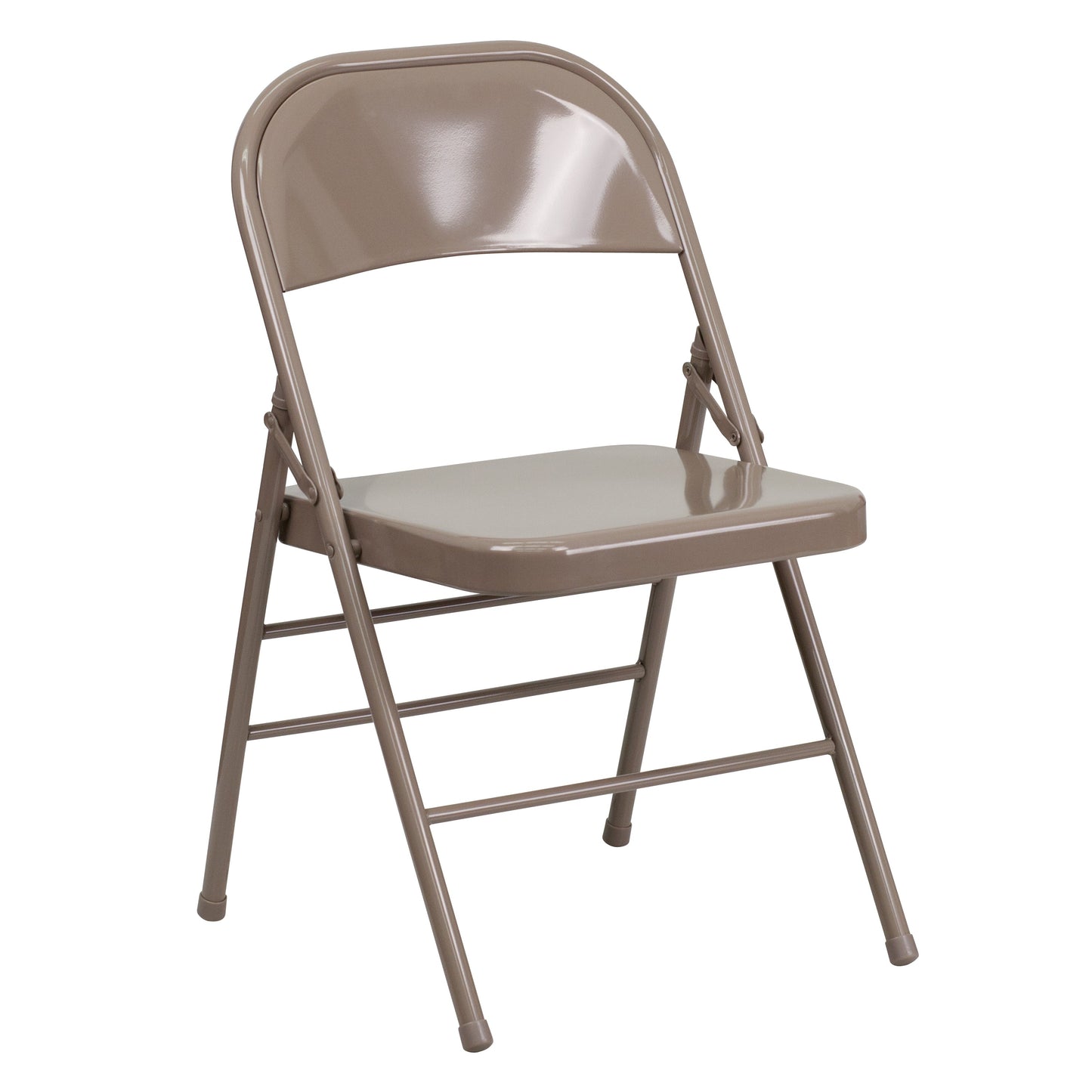 Beige Metal Folding Chair 2-HF3-MC-309AS-BGE-GG