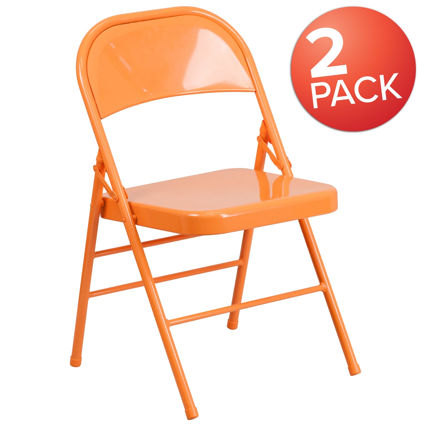 Orange Marmalade Folding Chair 2-HF3-ORANGE-GG