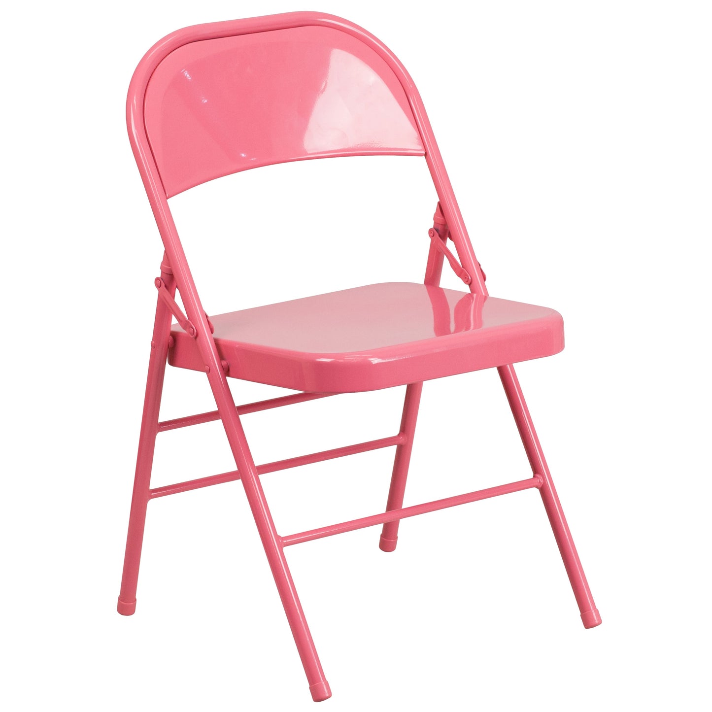 Bubblegum Pink Folding Chair 2-HF3-PINK-GG