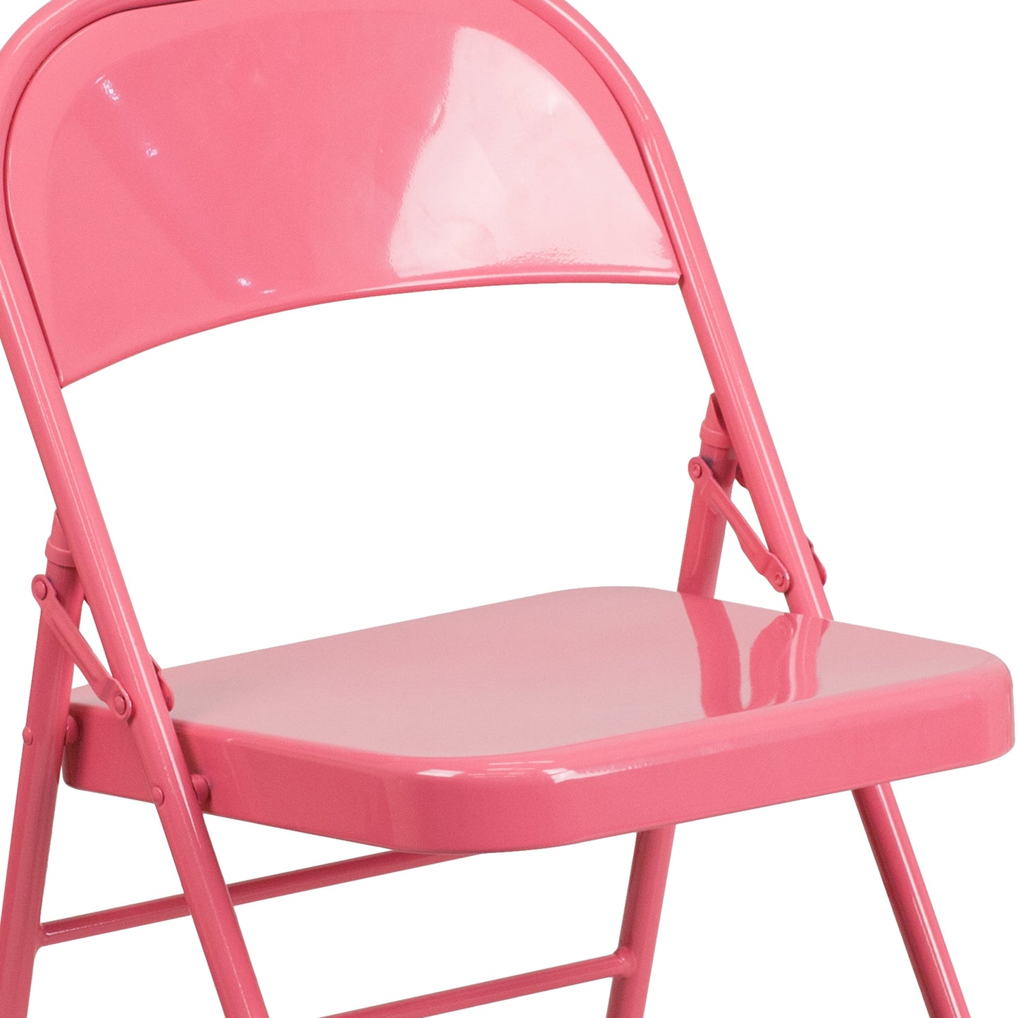 Bubblegum Pink Folding Chair 2-HF3-PINK-GG