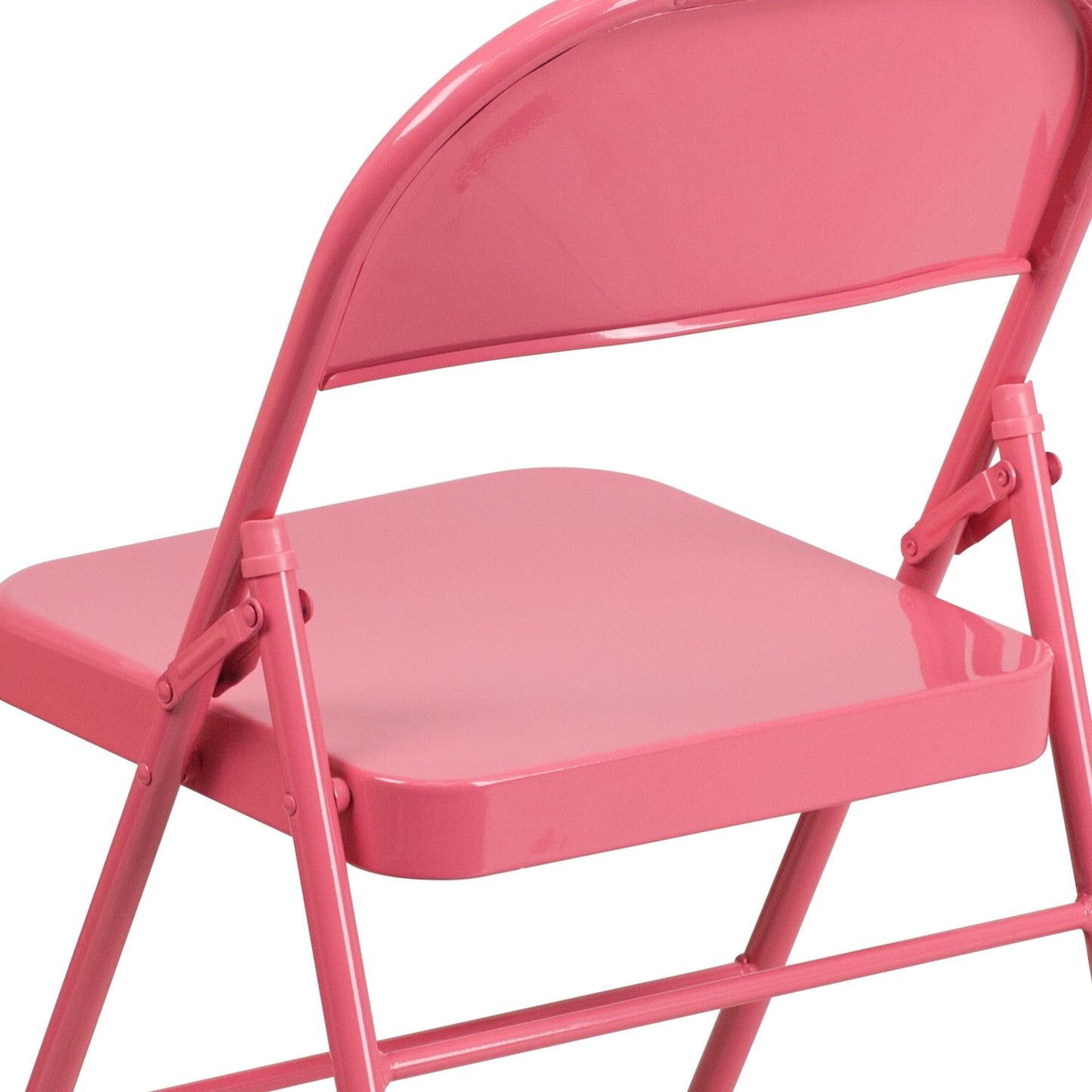 Bubblegum Pink Folding Chair 2-HF3-PINK-GG