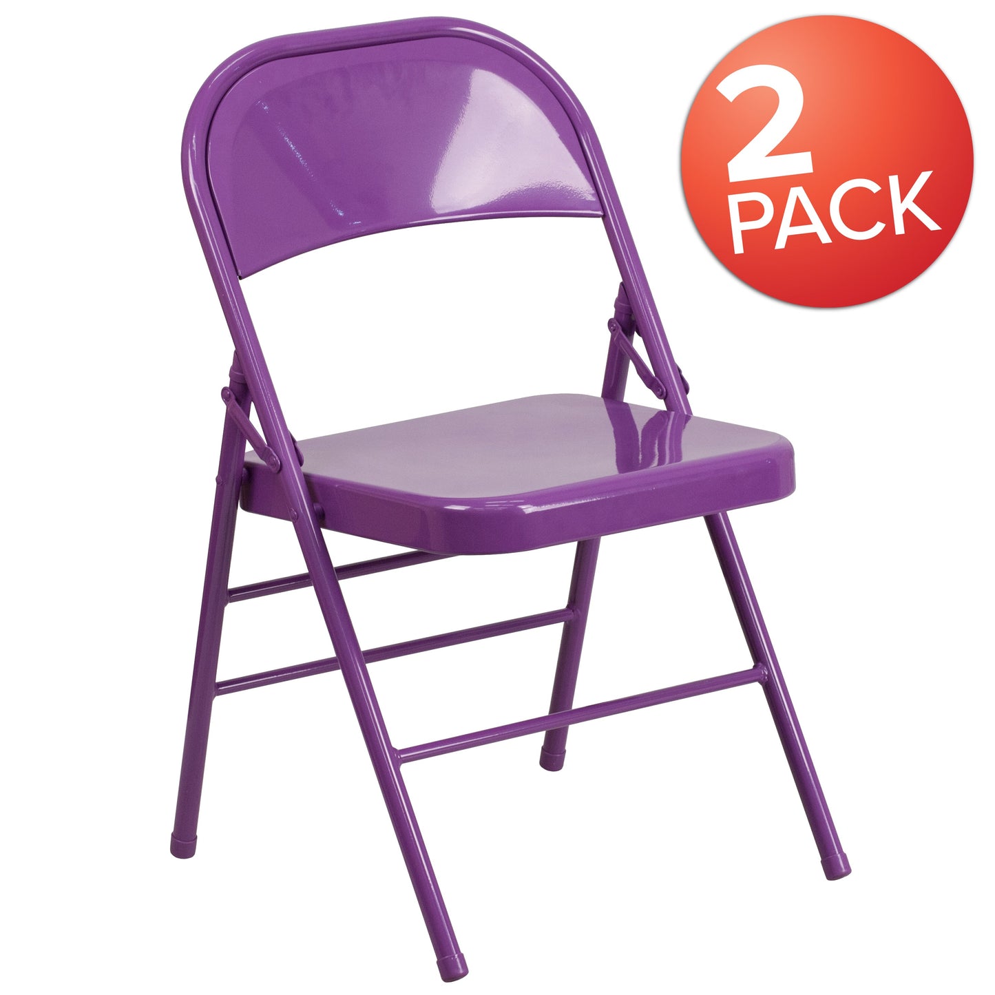 Impulsive Purple Folding Chair 2-HF3-PUR-GG