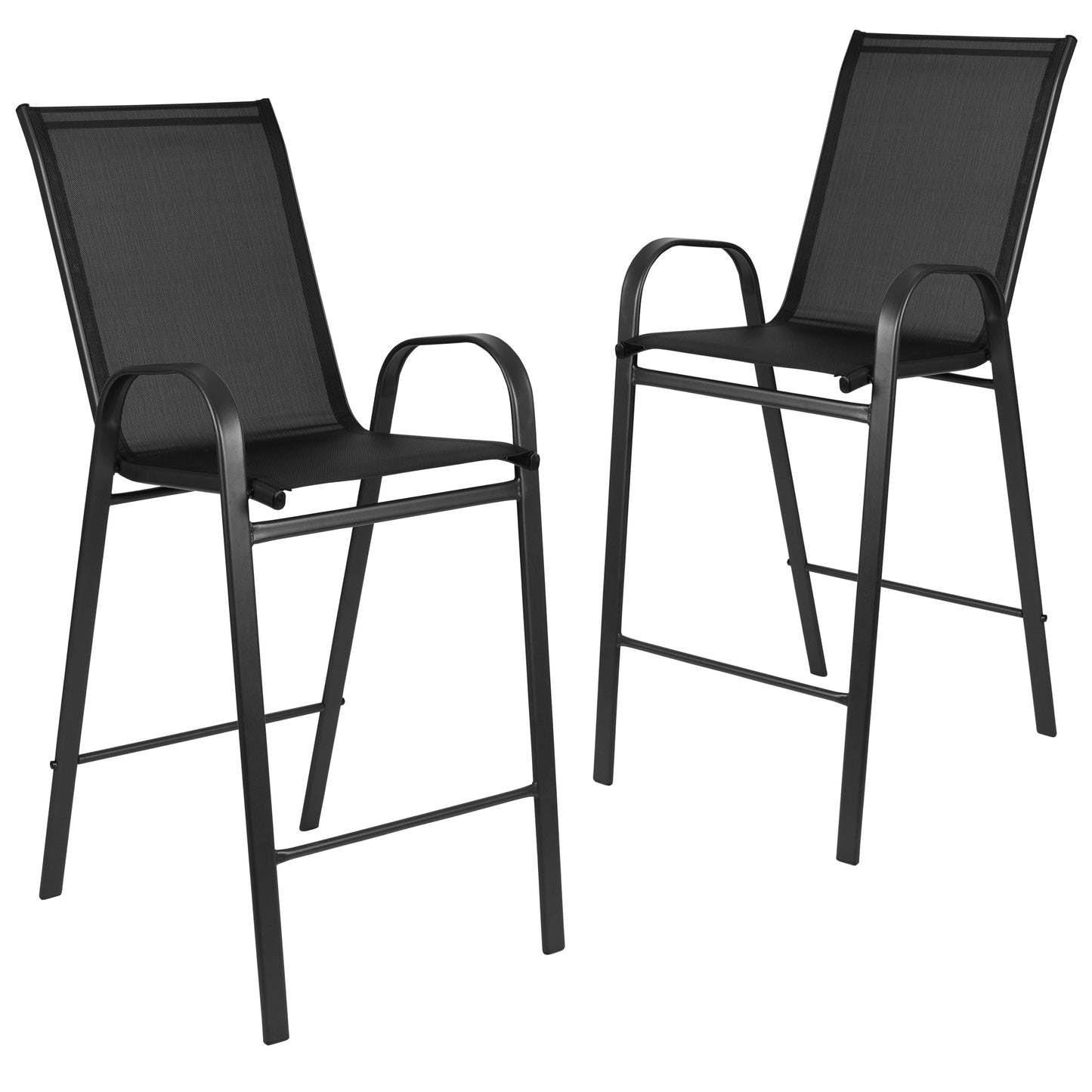 2 PackBlack Patio Stools 2-JJ-092H-GG