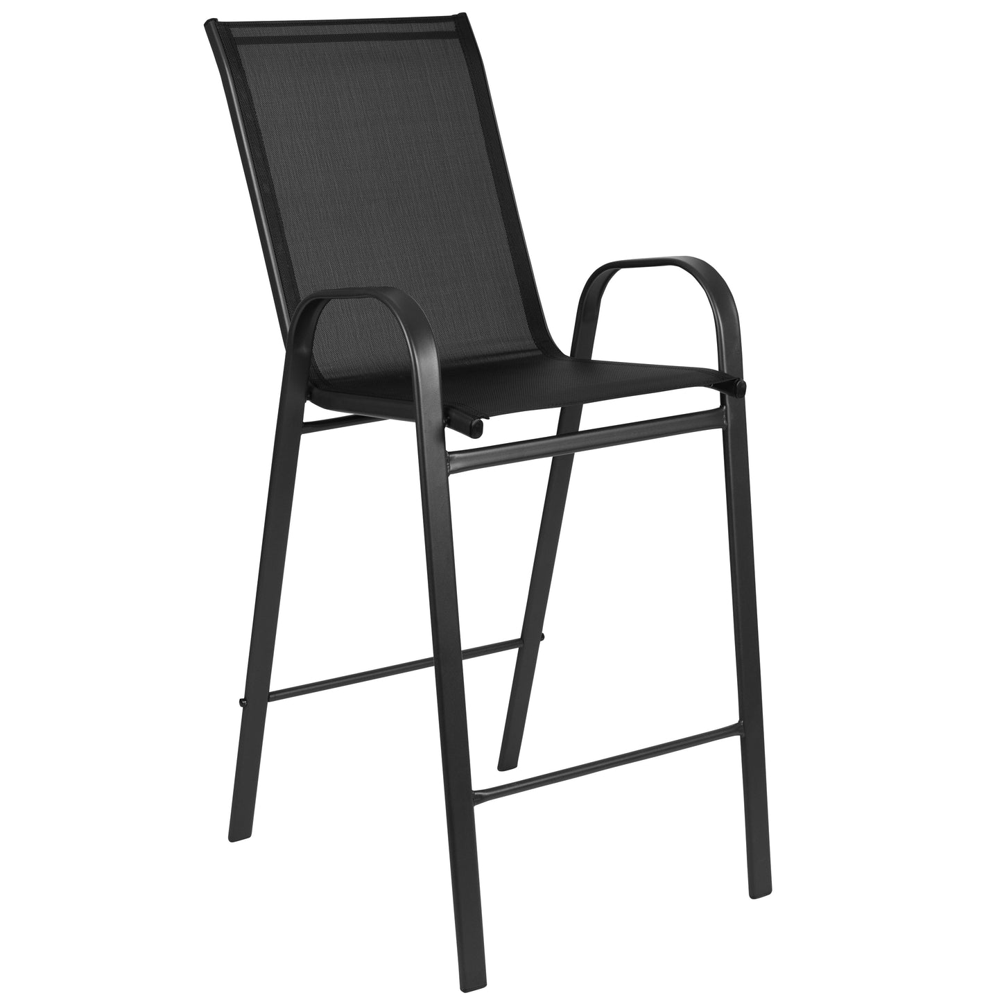 2 PackBlack Patio Stools 2-JJ-092H-GG