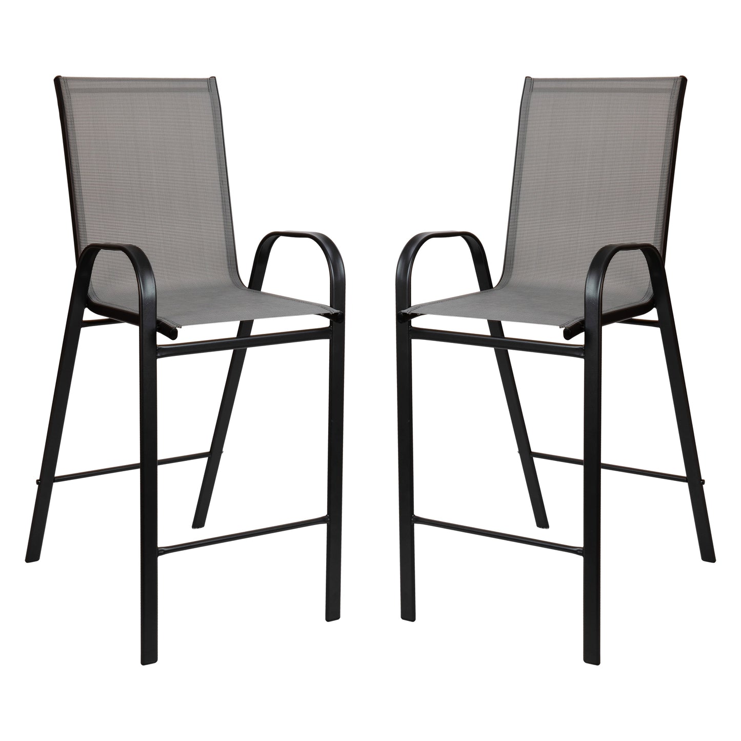 2 PackGray Patio Stools 2-JJ-092H-GR-GG