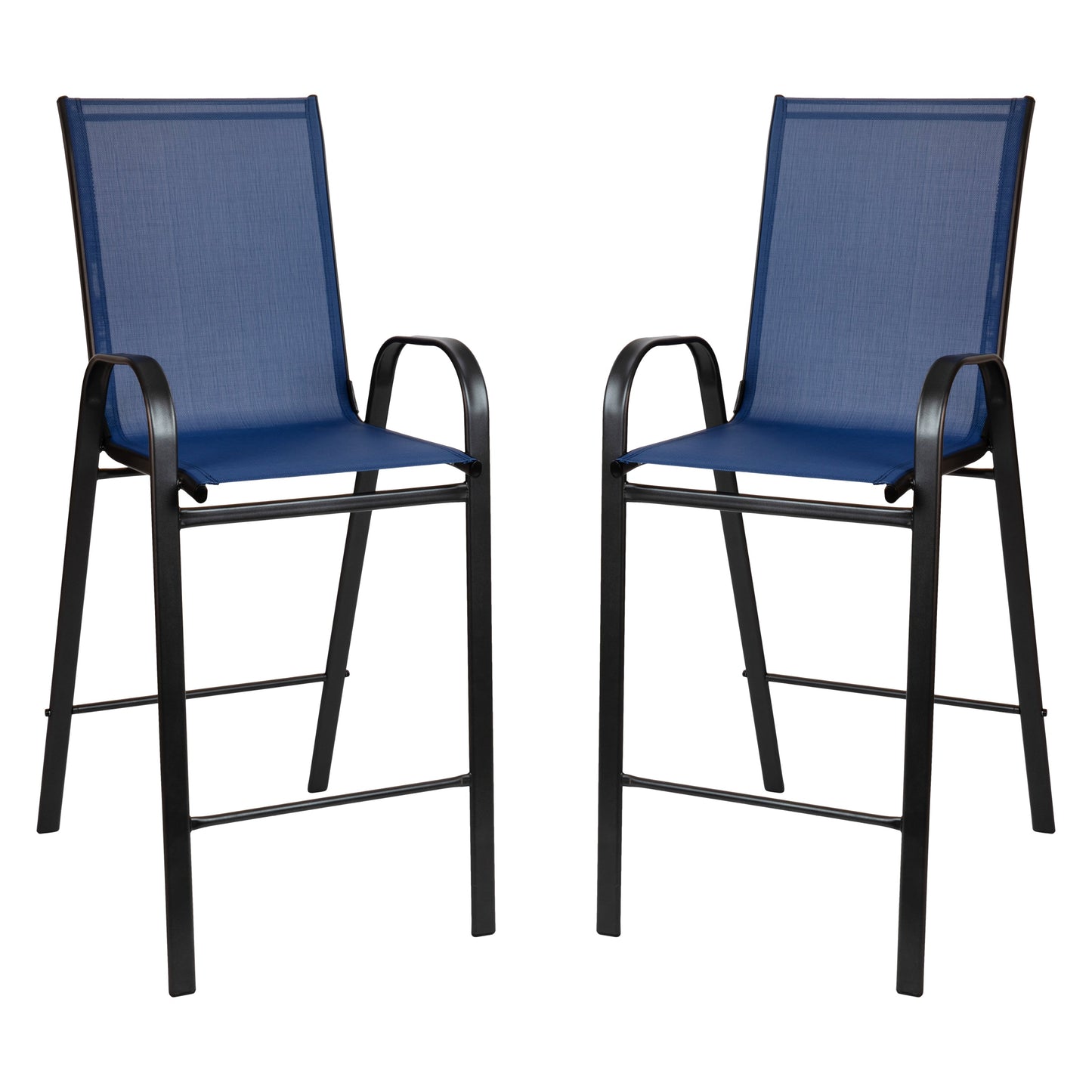 2 PackNavy Patio Stools 2-JJ-092H-NV-GG