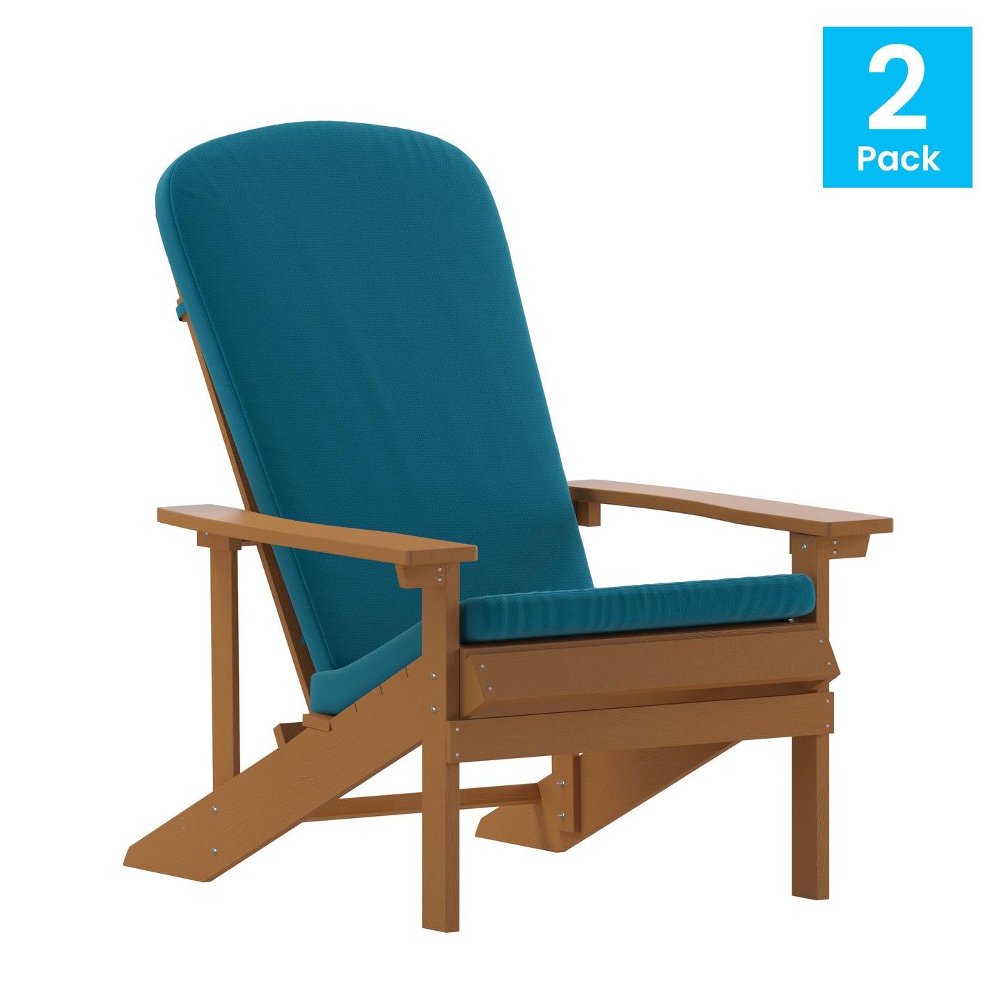 2PK Teak Chairs-Teal Cushions 2-JJ-C14501-CSNTL-TEAK-GG