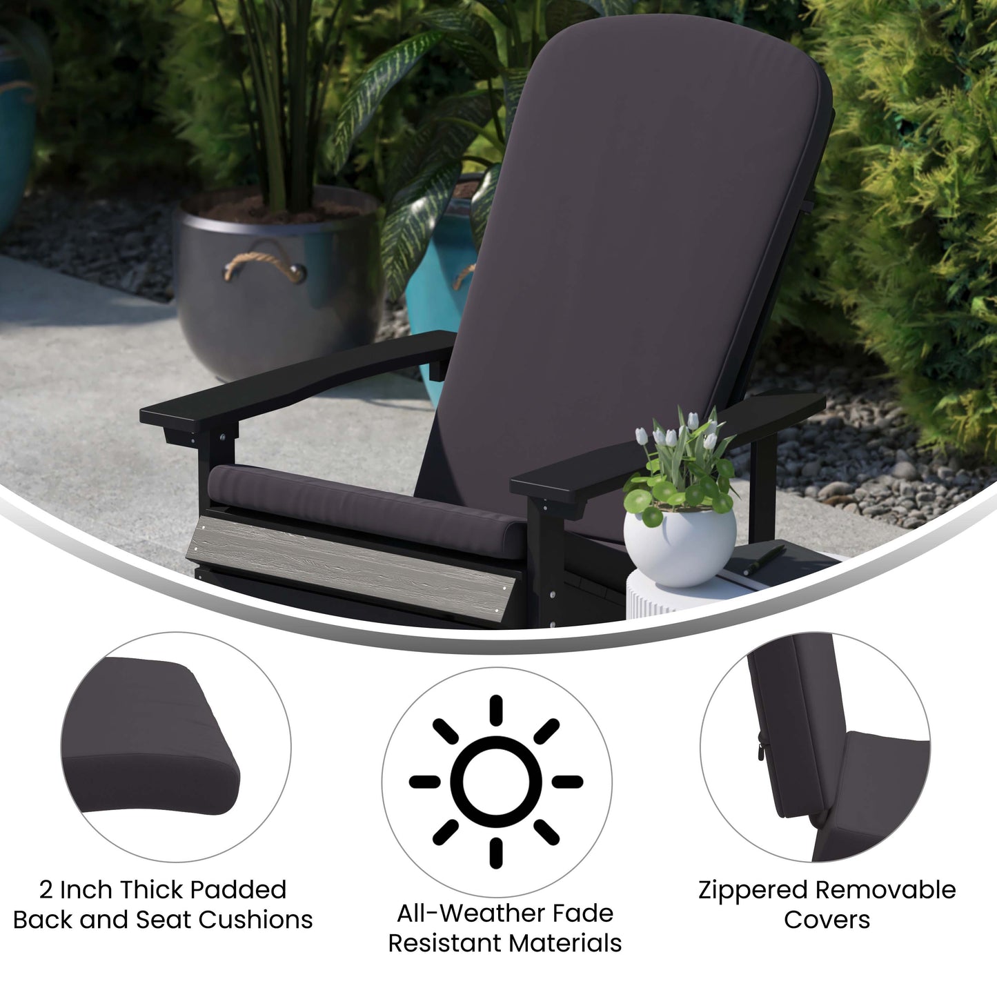 2PK Black Chairs-Gray Cushions 2-JJ-C14505-CSNGY-BLK-GG