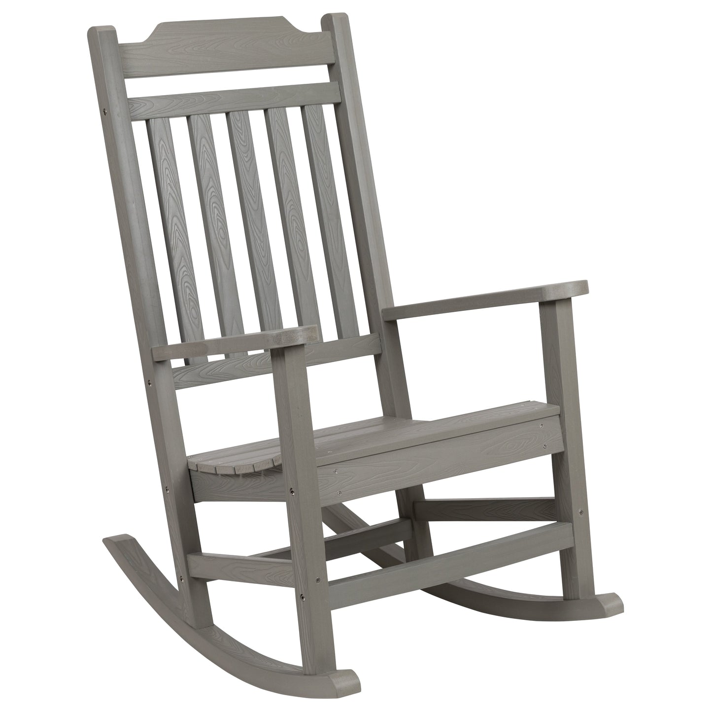 Gray Wood Rocking Chair 2-JJ-C14703-GY-GG