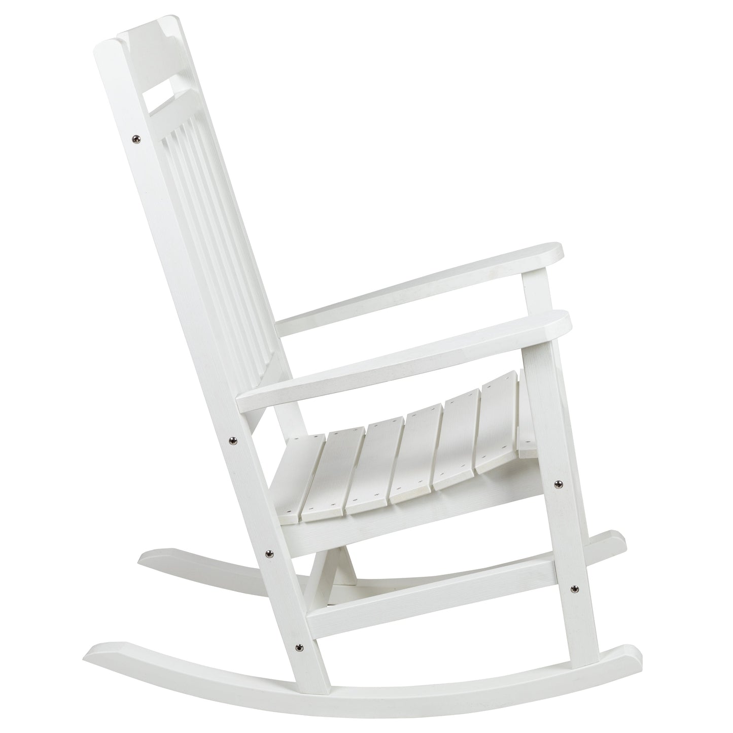 White Wood Rocking Chair 2-JJ-C14703-WH-GG