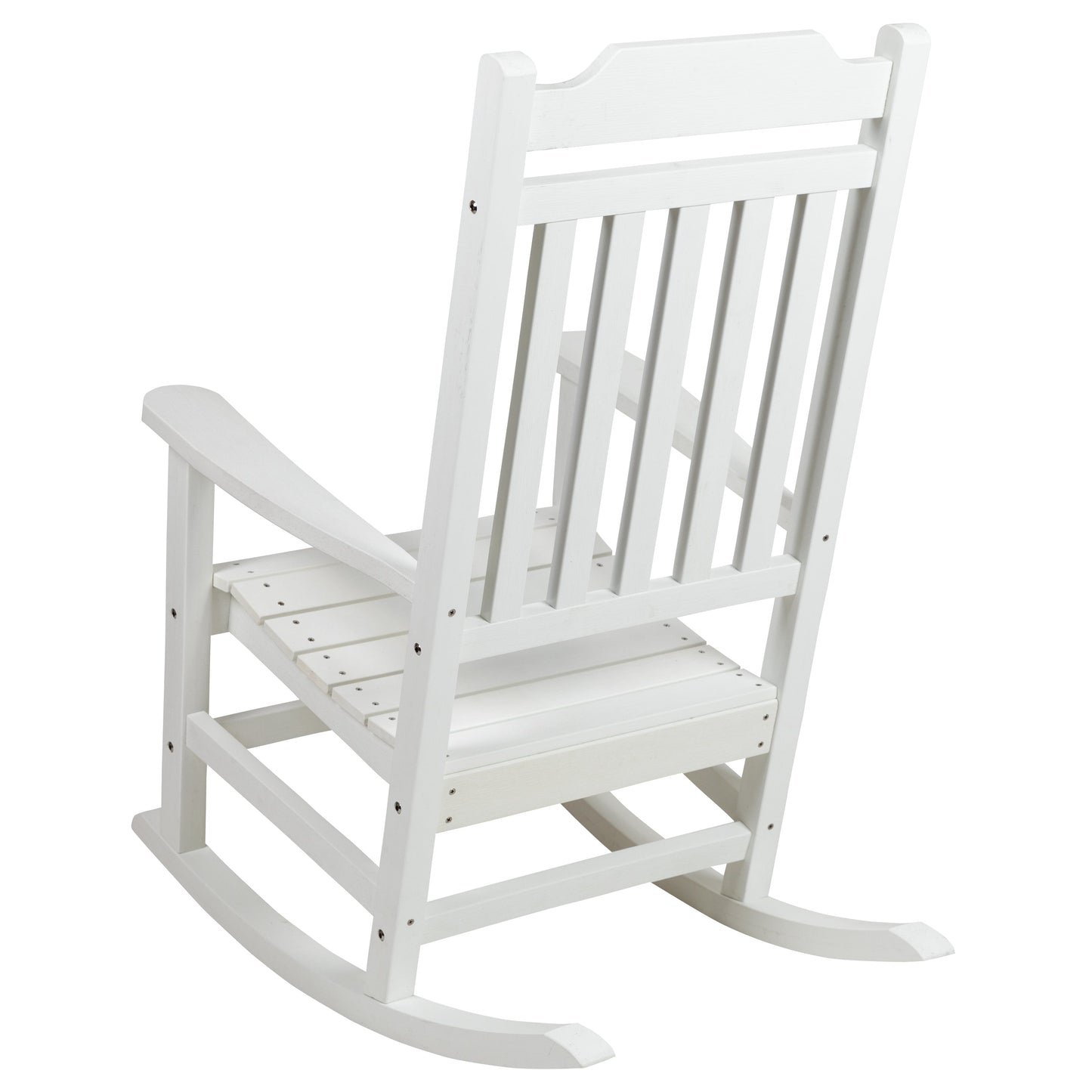 White Wood Rocking Chair 2-JJ-C14703-WH-GG