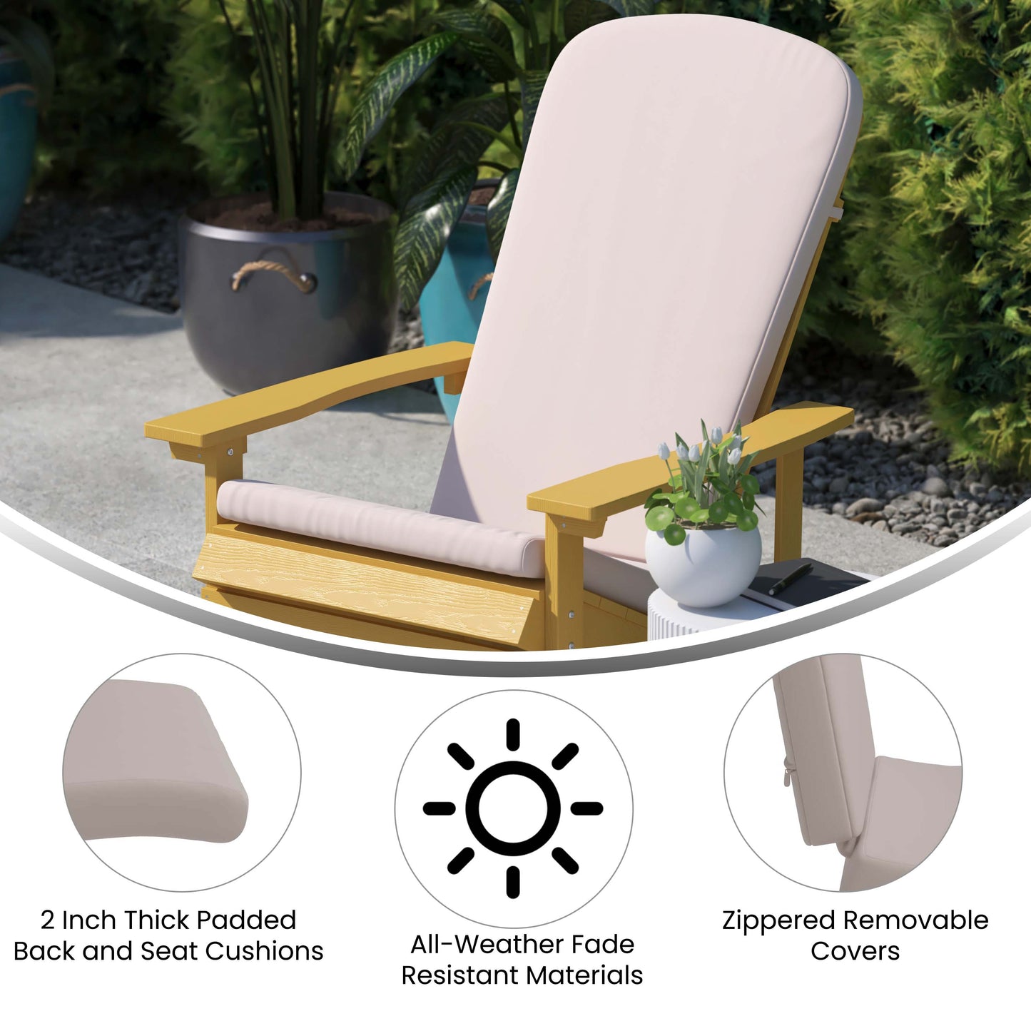 2PK Black Chair-Cream Cushion 2-JJ-C14705-CSNCR-BK-GG