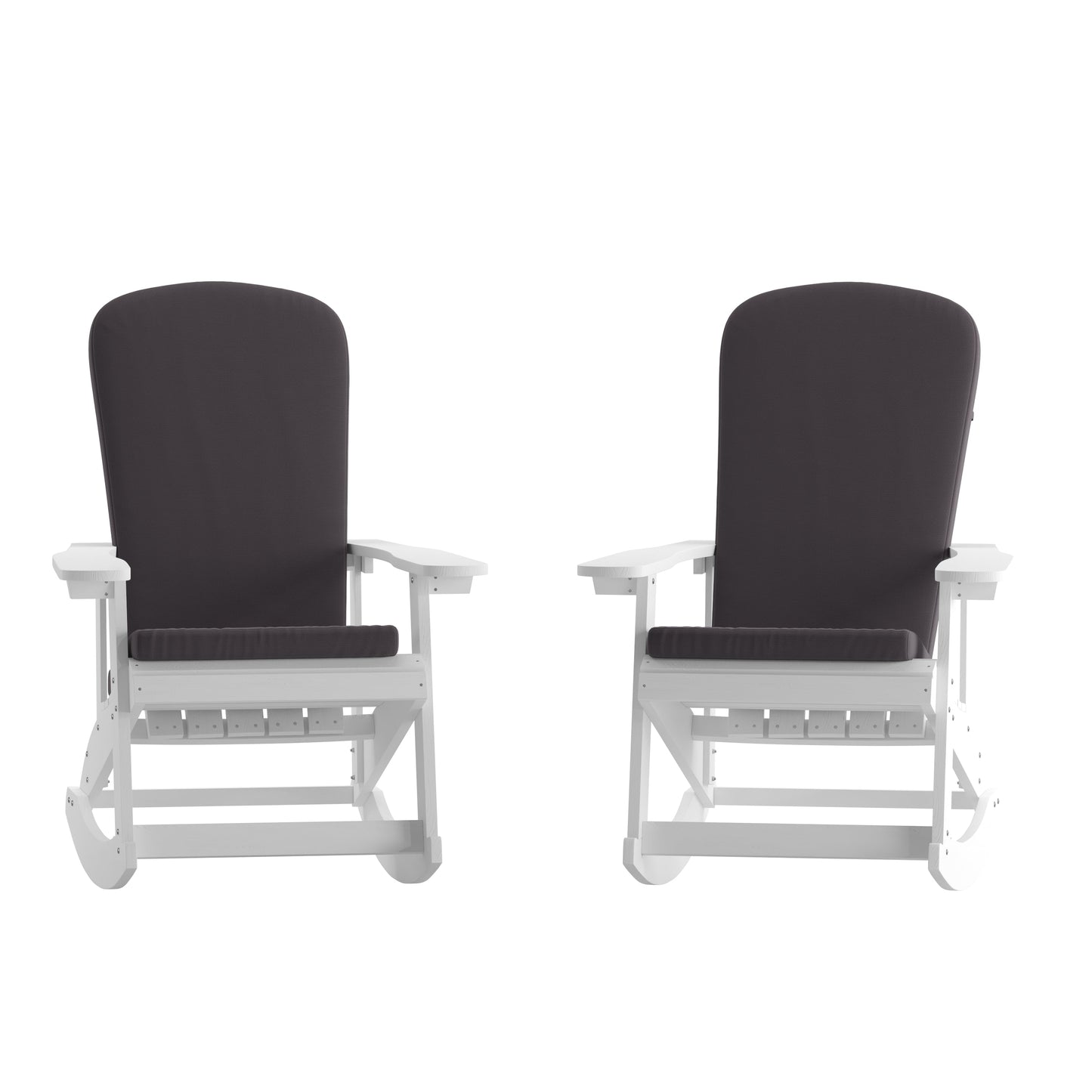 2PK White Chairs-Gray Cushions 2-JJ-C14705-CSNGY-WH-GG