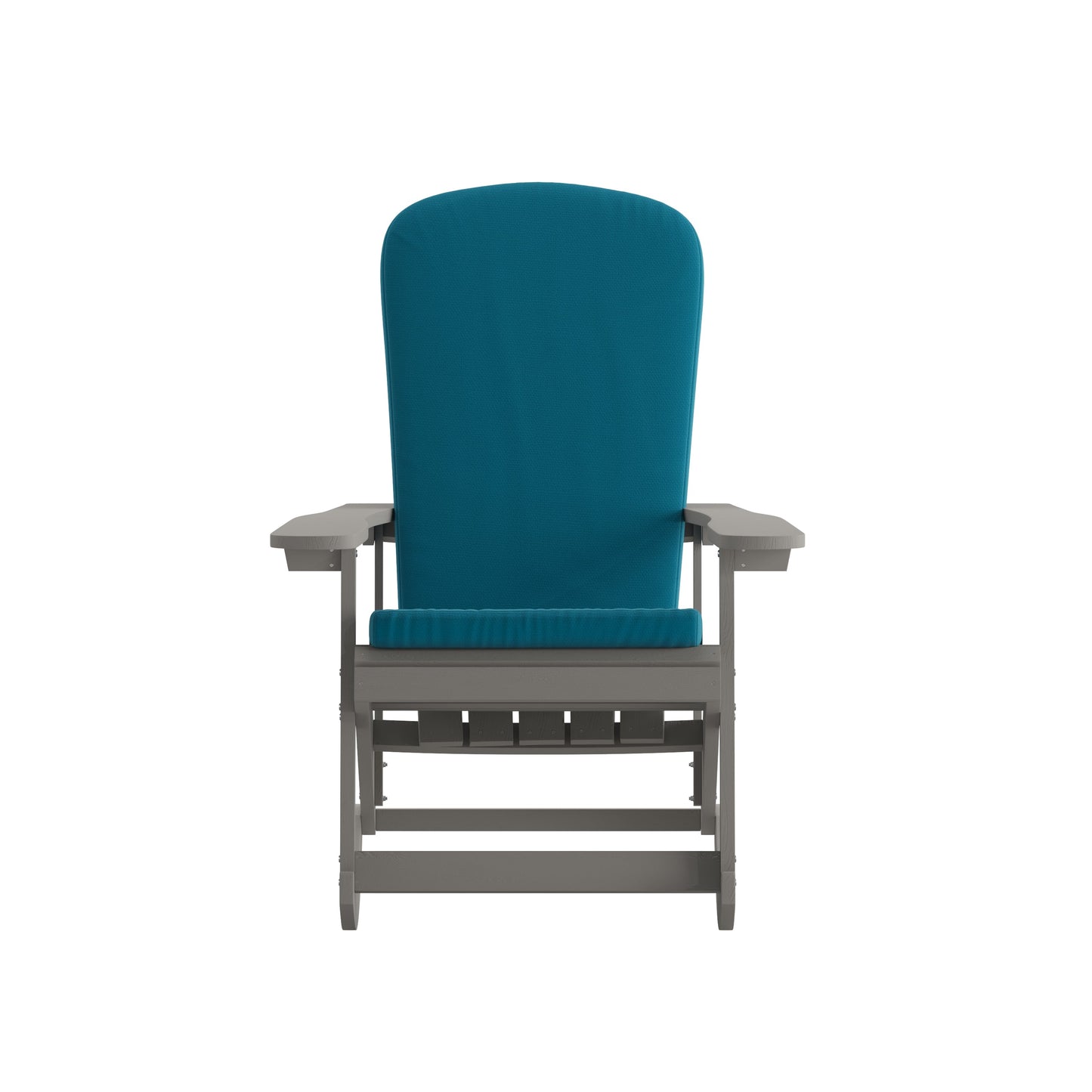 2PK Gray Chairs-Teal Cushions 2-JJ-C14705-CSNTL-GY-GG