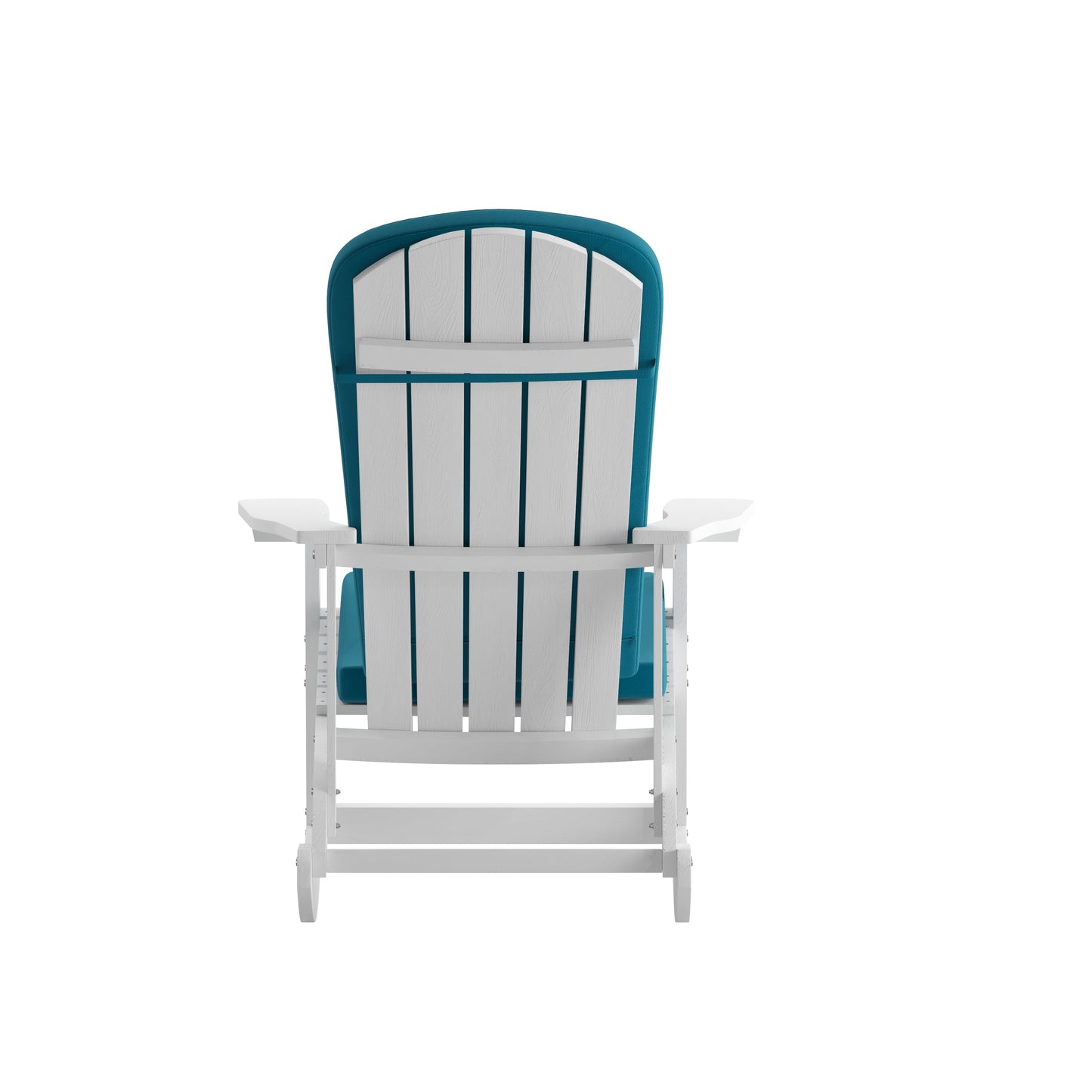 2PK White Chairs-Teal Cushions 2-JJ-C14705-CSNTL-WH-GG