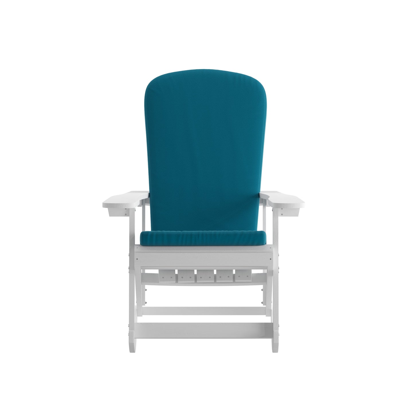 2PK White Chairs-Teal Cushions 2-JJ-C14705-CSNTL-WH-GG