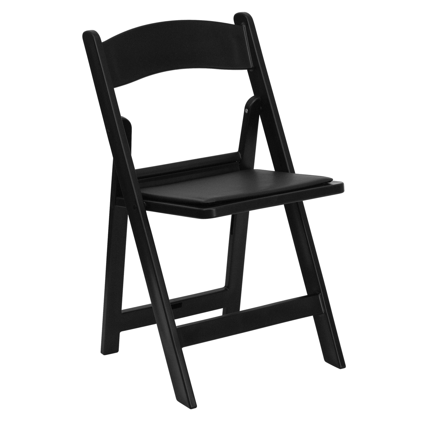 Folding Chair Black Resin 2-LE-L-1-BLACK-GG