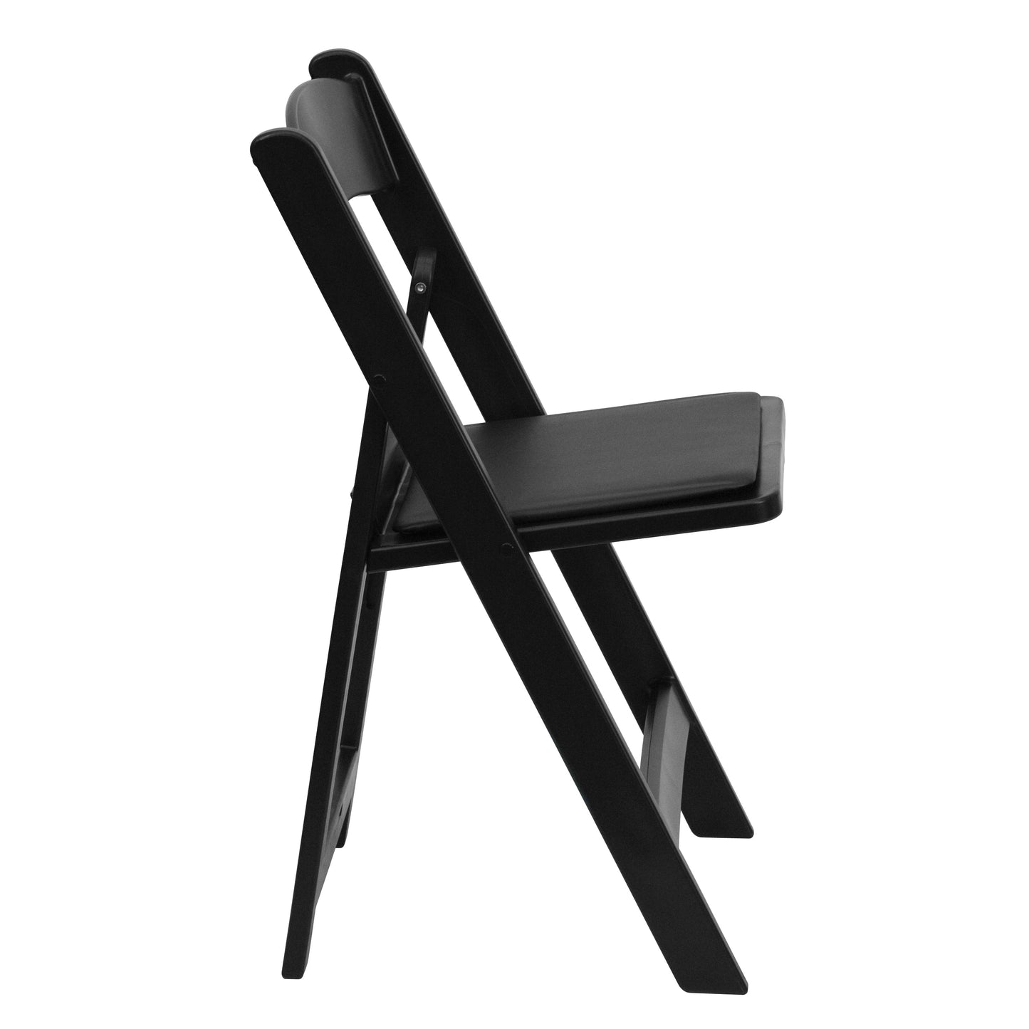 Folding Chair Black Resin 2-LE-L-1-BLACK-GG