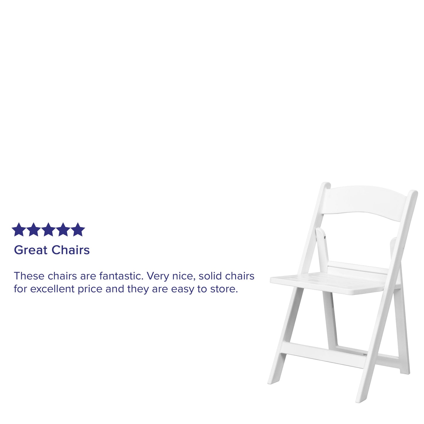 White Resin Folding Chair 2-LE-L-1-WH-SLAT-GG