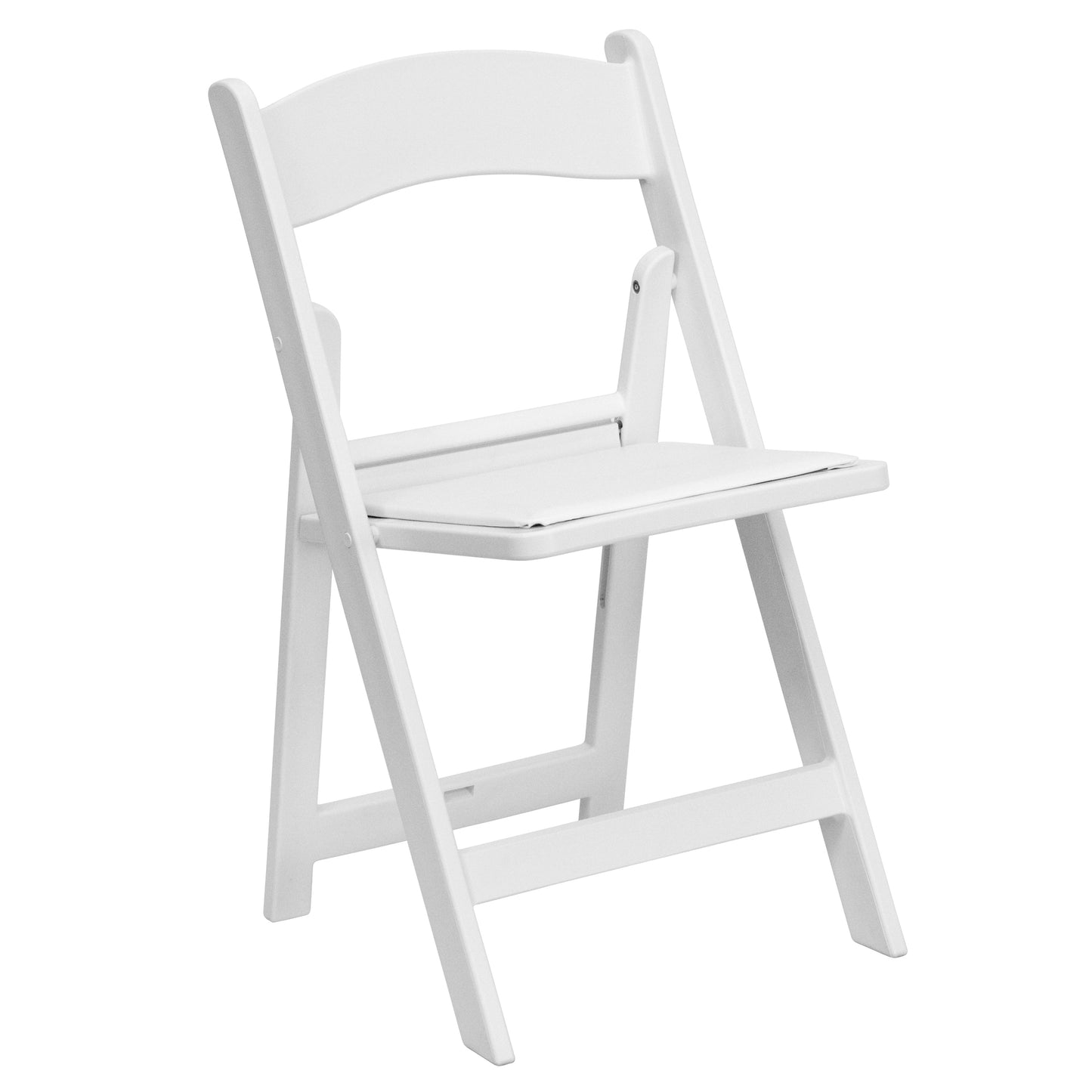 Folding Chair White Resin 2-LE-L-1-WHITE-GG