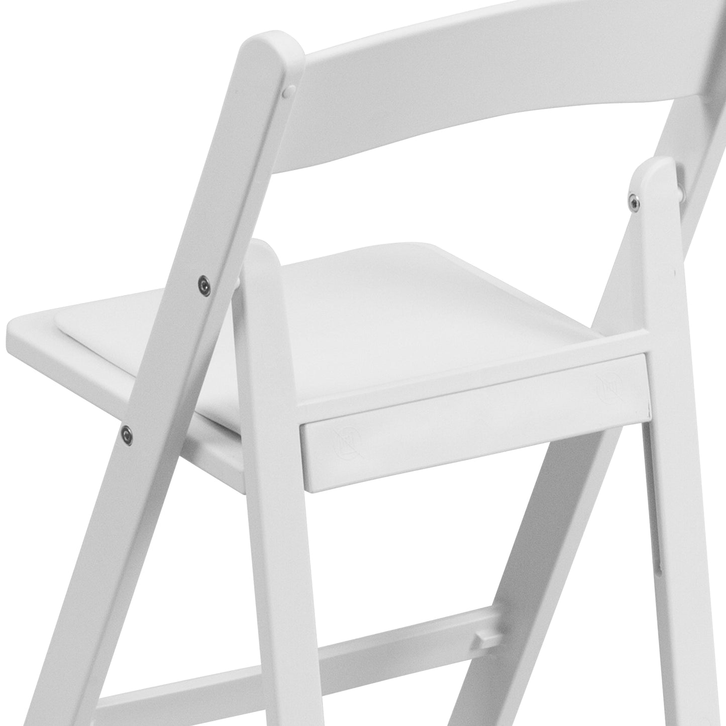 Kids White Resin Folding Chair 2-LE-L-1K-GG