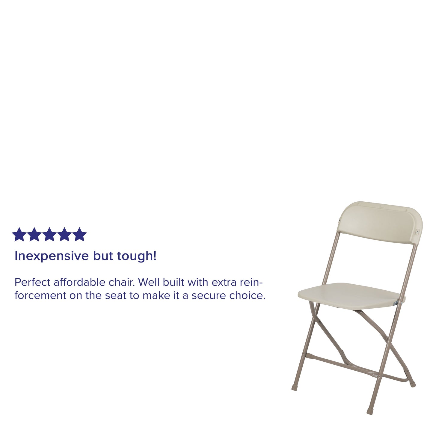 Beige Plastic Folding Chair 2-LE-L-3-BEIGE-GG