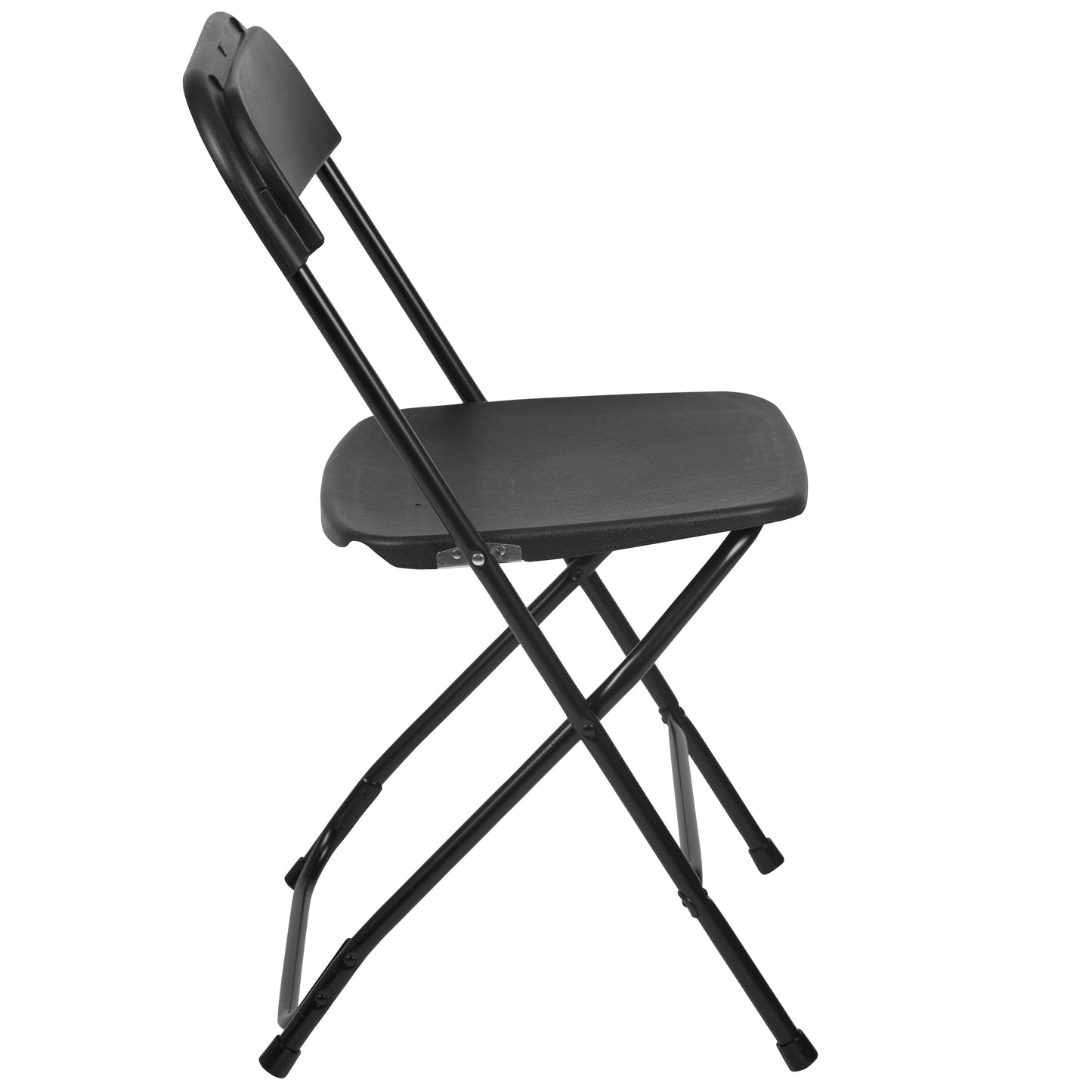 Black Plastic Folding Chair 2-LE-L-3-BK-GG