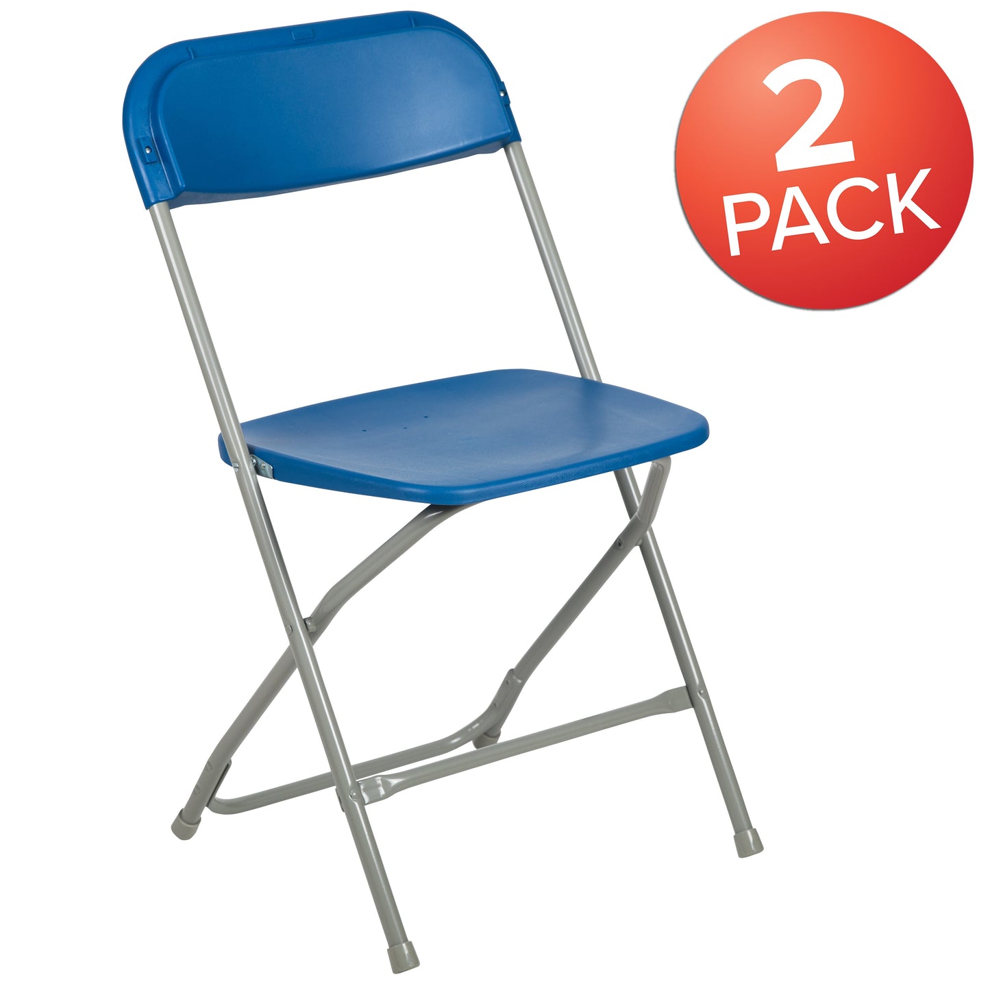 Blue Plastic Folding Chair 2-LE-L-3-BLUE-GG