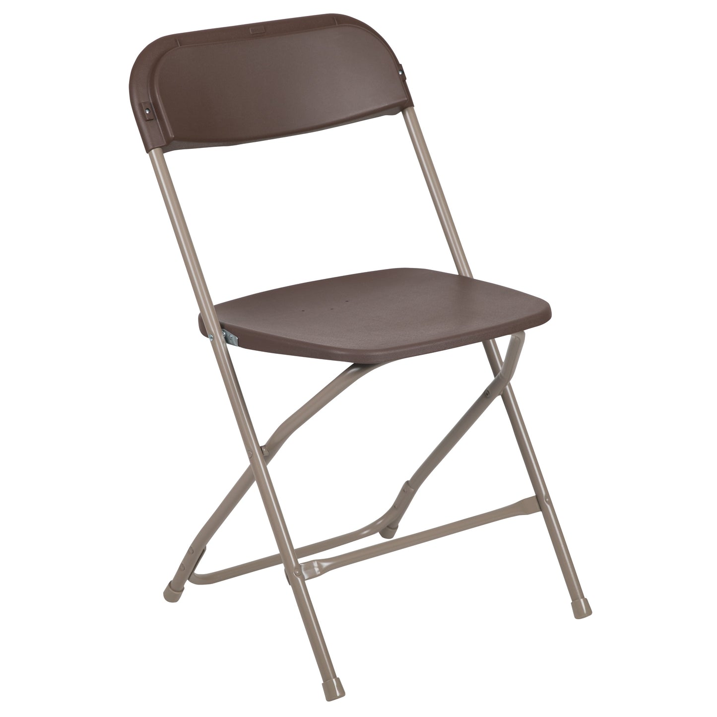 Brown Plastic Folding Chair 2-LE-L-3-BROWN-GG