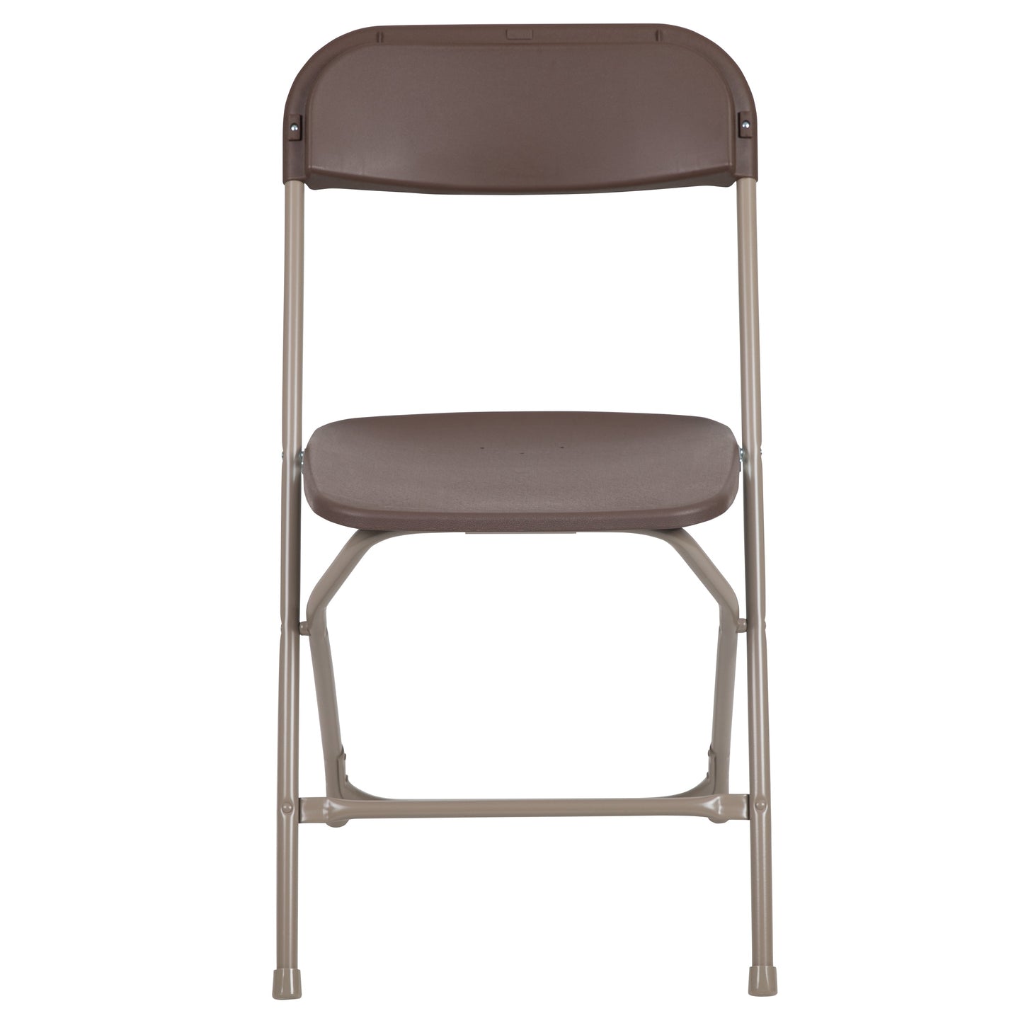 Brown Plastic Folding Chair 2-LE-L-3-BROWN-GG