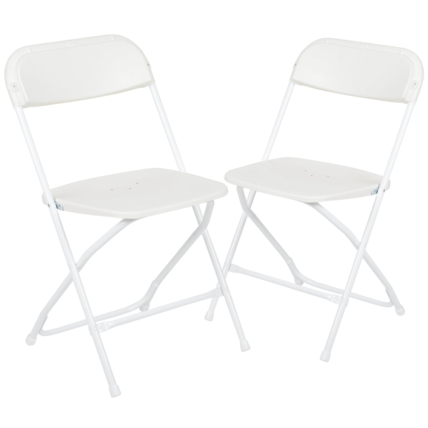 White Plastic Folding Chair 2-LE-L-3-WHITE-GG