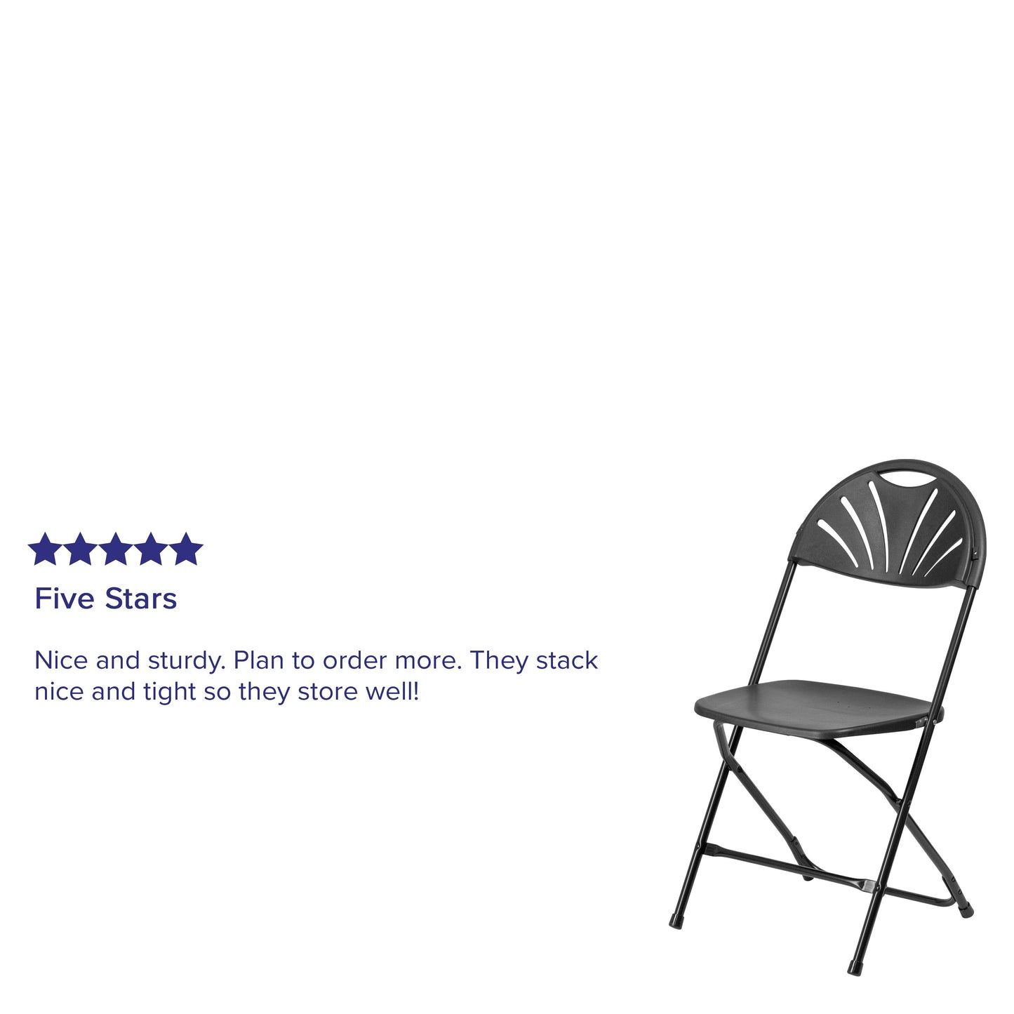 Black Plastic Folding Chair 2-LE-L-4-BK-GG