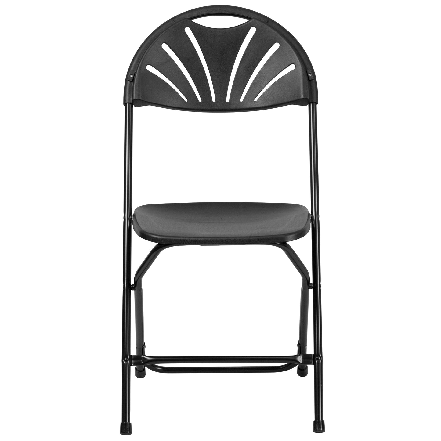 Black Plastic Folding Chair 2-LE-L-4-BK-GG