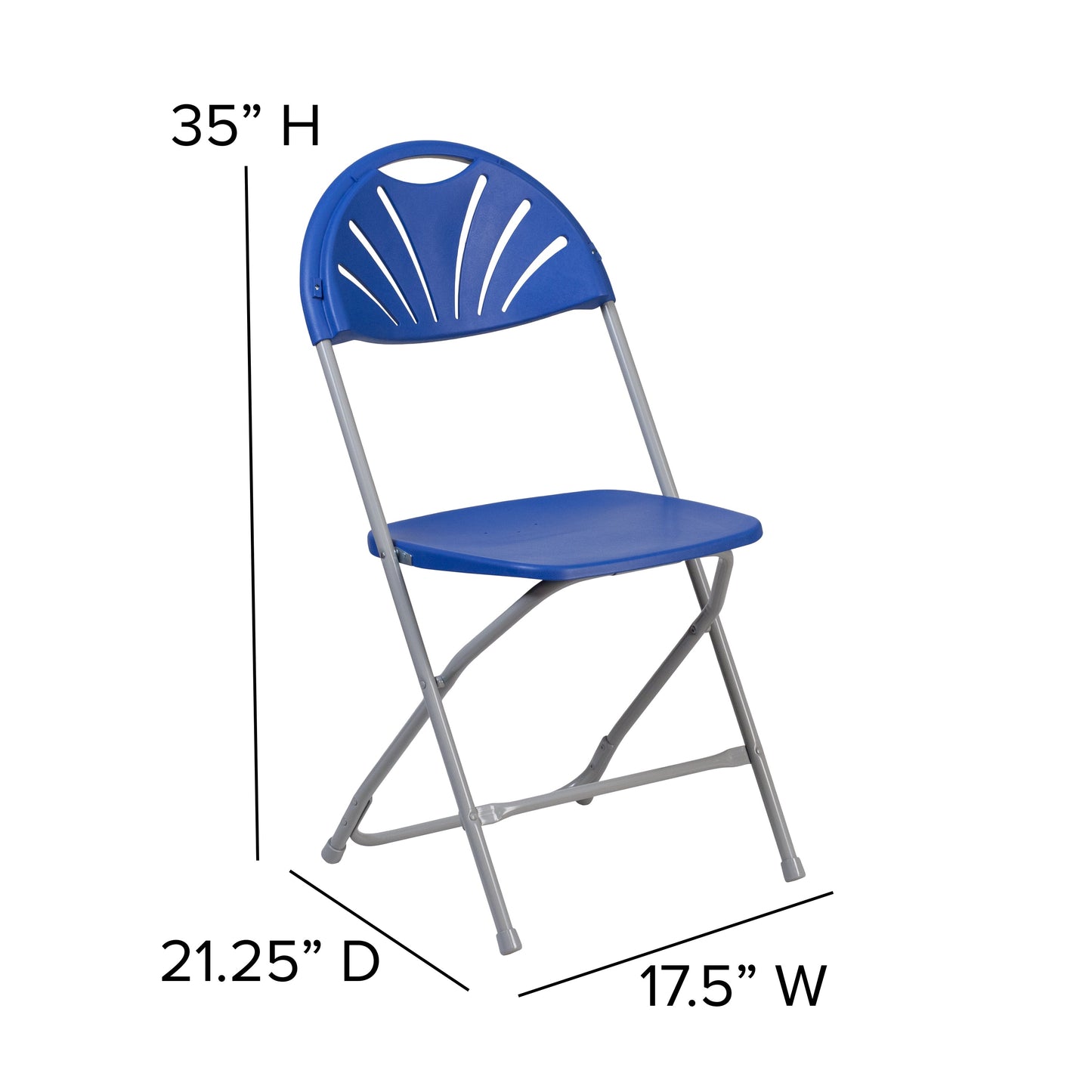 Blue Plastic Folding Chair 2-LE-L-4-BL-GG