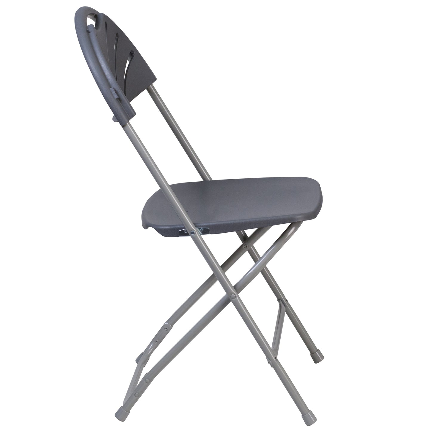 Charcoal Plastic Folding Chair 2-LE-L-4-CH-GG